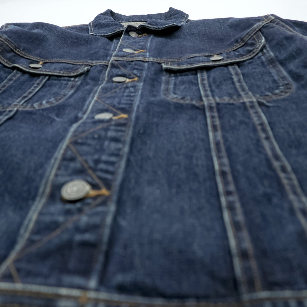 Polo Ralph Lauren デニムジャケット 短丈 Gジャン XL インディゴ レザーパッチ