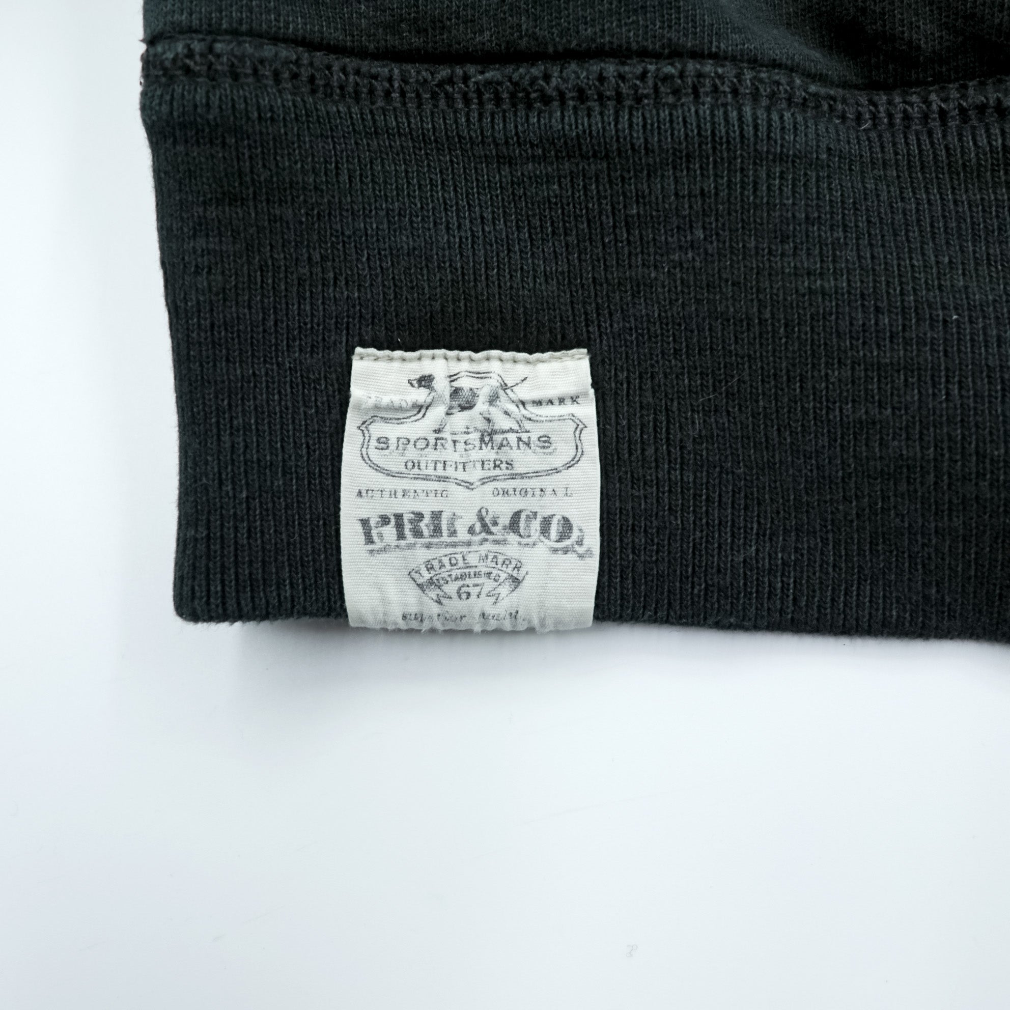 Polo Ralph Lauren リバーシブル 前V サーマル スウェット トレーナー 2XL ブラック スモールポニー刺繍