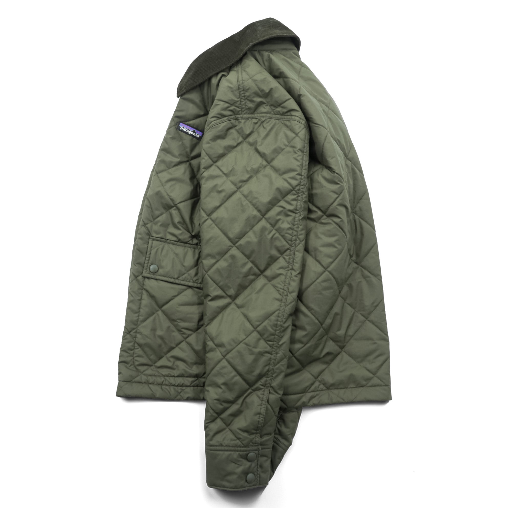 Patagonia ダイアモンド キルト ジャケット XS オリーブ 中綿 キルティング 襟コーデュロイ 20735