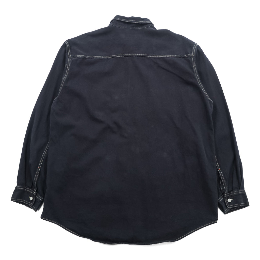 Levi's 90年代 RED TAB JEANS ワークシャツ XL ブラック ステッチ 胸ポケット 60560-0852