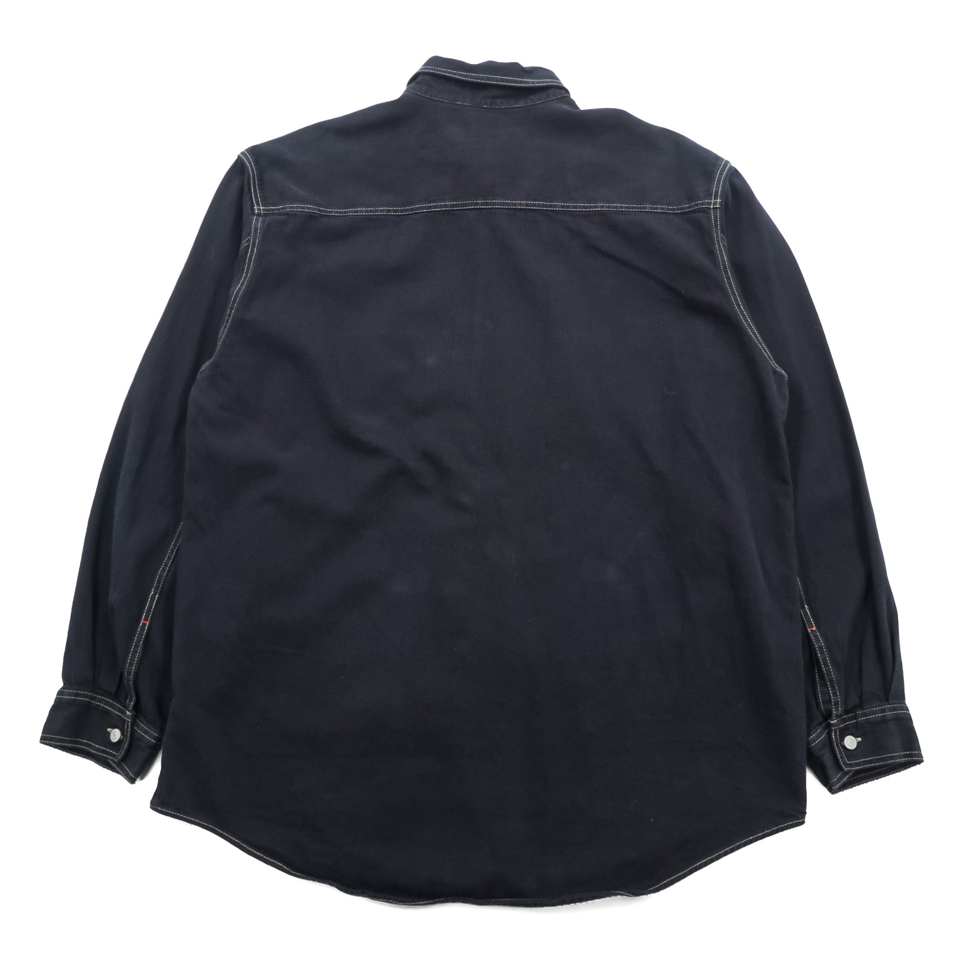 Levi's 90年代 RED TAB JEANS ワークシャツ XL ブラック ステッチ 胸ポケット 60560-0852