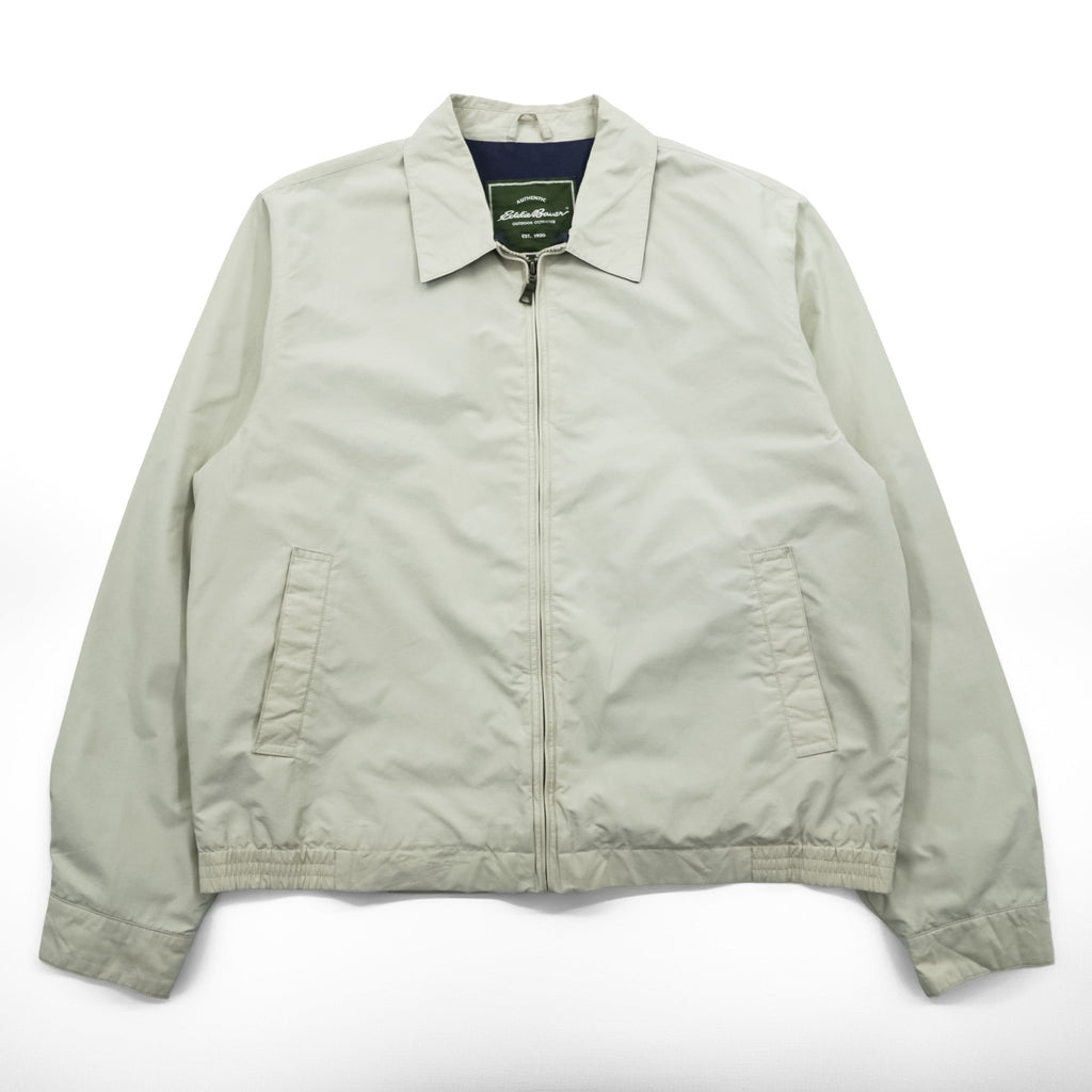 Eddie Bauer 90年代 スウィングトップ ハリントンジャケット L ベージュ コットン ナイロン