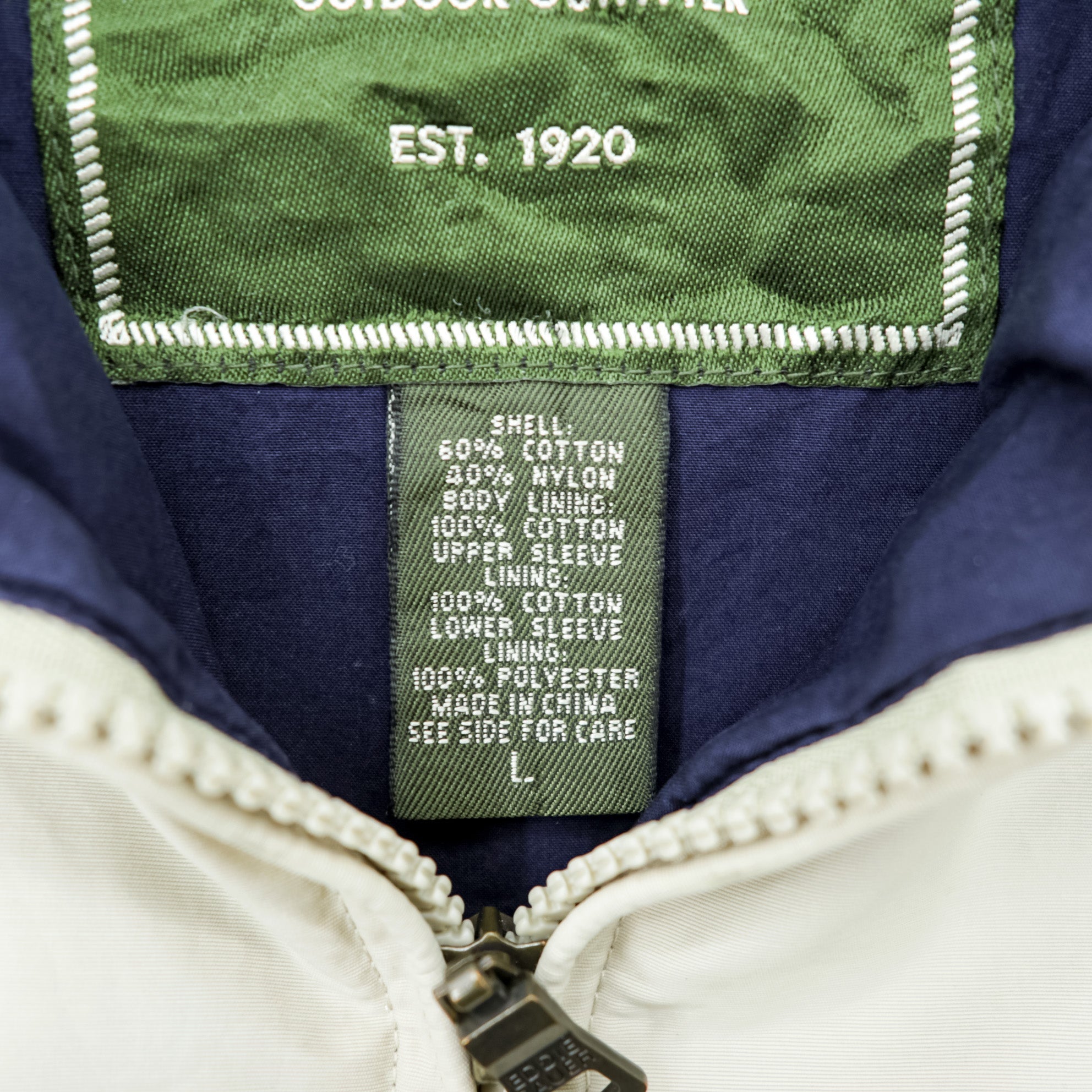 Eddie Bauer 90年代 スウィングトップ ハリントンジャケット L ベージュ コットン ナイロン