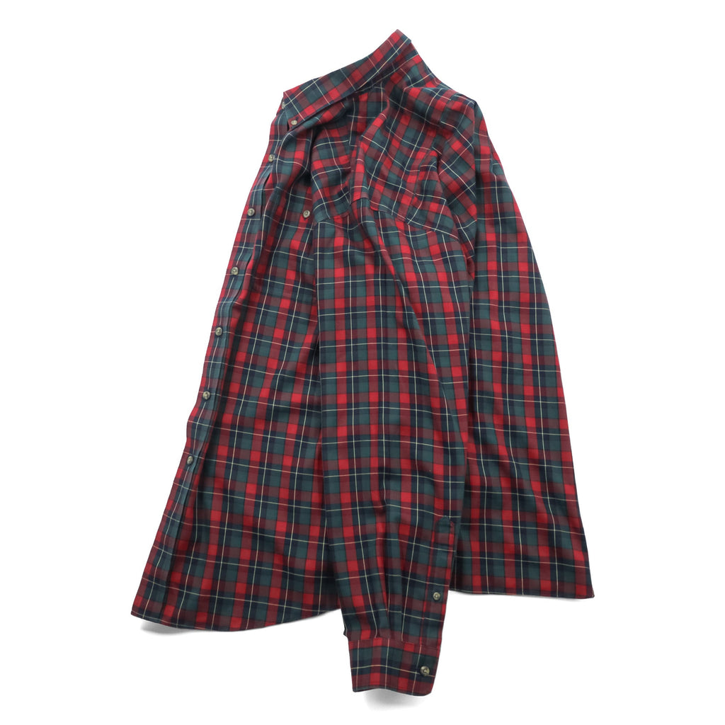 L.L.Bean メリノウール ボタンダウンシャツ L チェック 胸ポケット TRADITIONAL FIT 285279 WRINKLE FREE