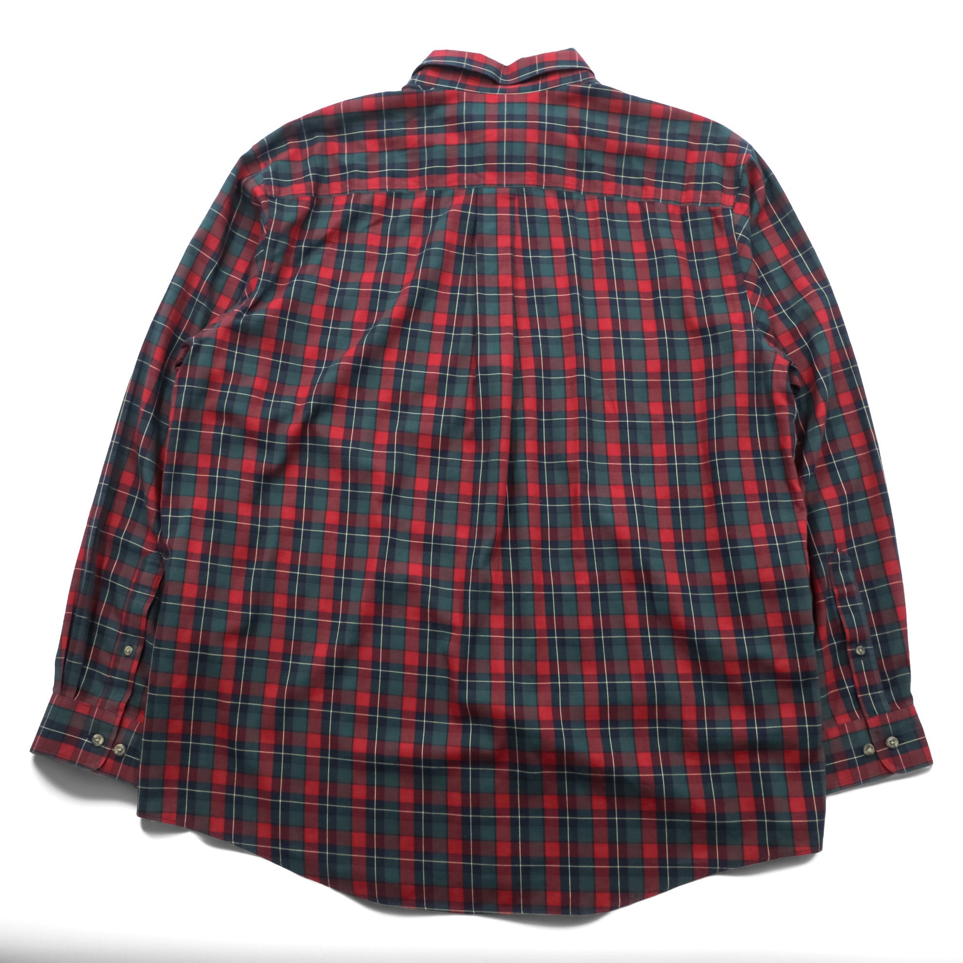 L.L.Bean メリノウール ボタンダウンシャツ L チェック 胸ポケット TRADITIONAL FIT 285279 WRINKLE FREE