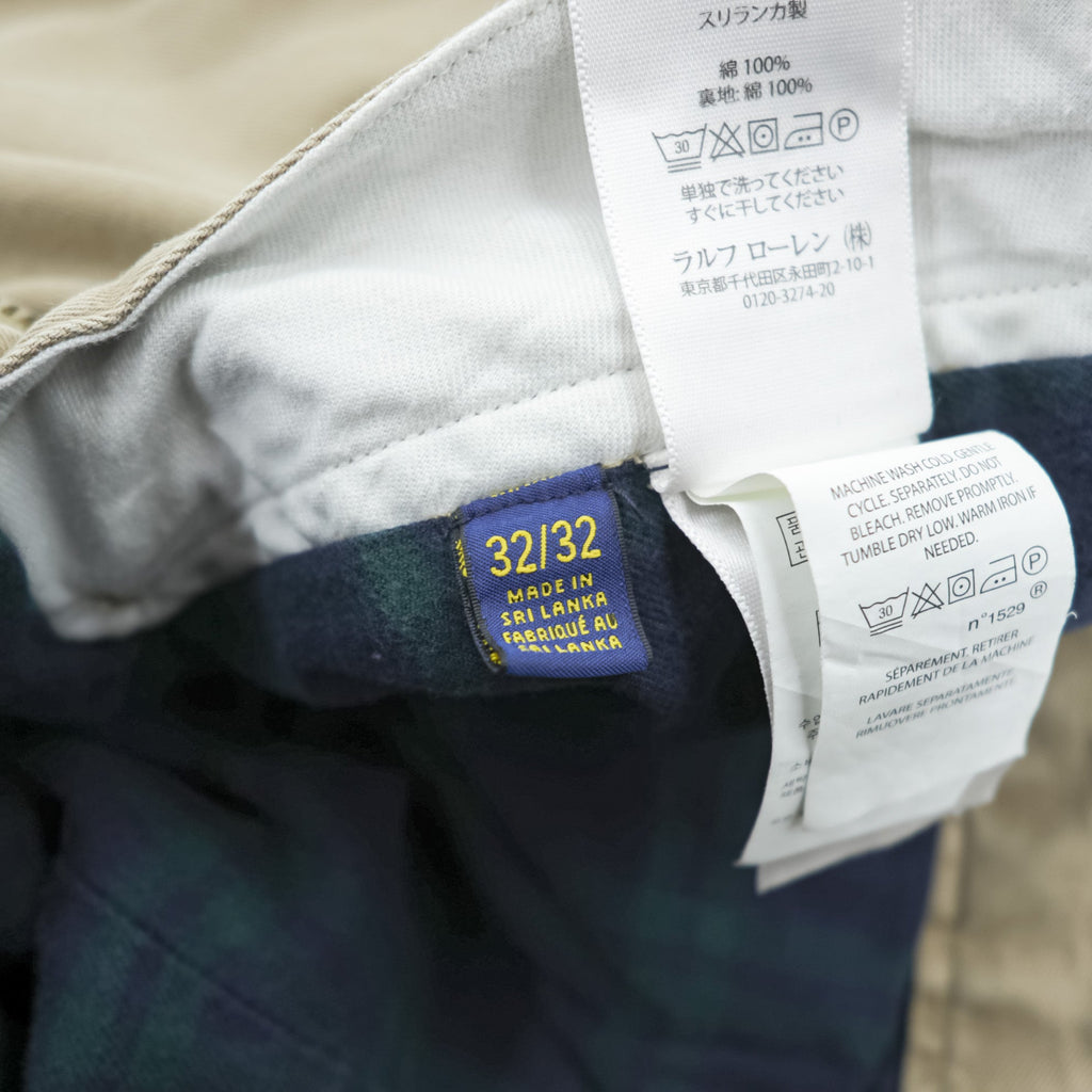 Polo Ralph Lauren Polo Chino Chino Pants Work Pants M Beige Flannel Lined STRAIGHT FIT