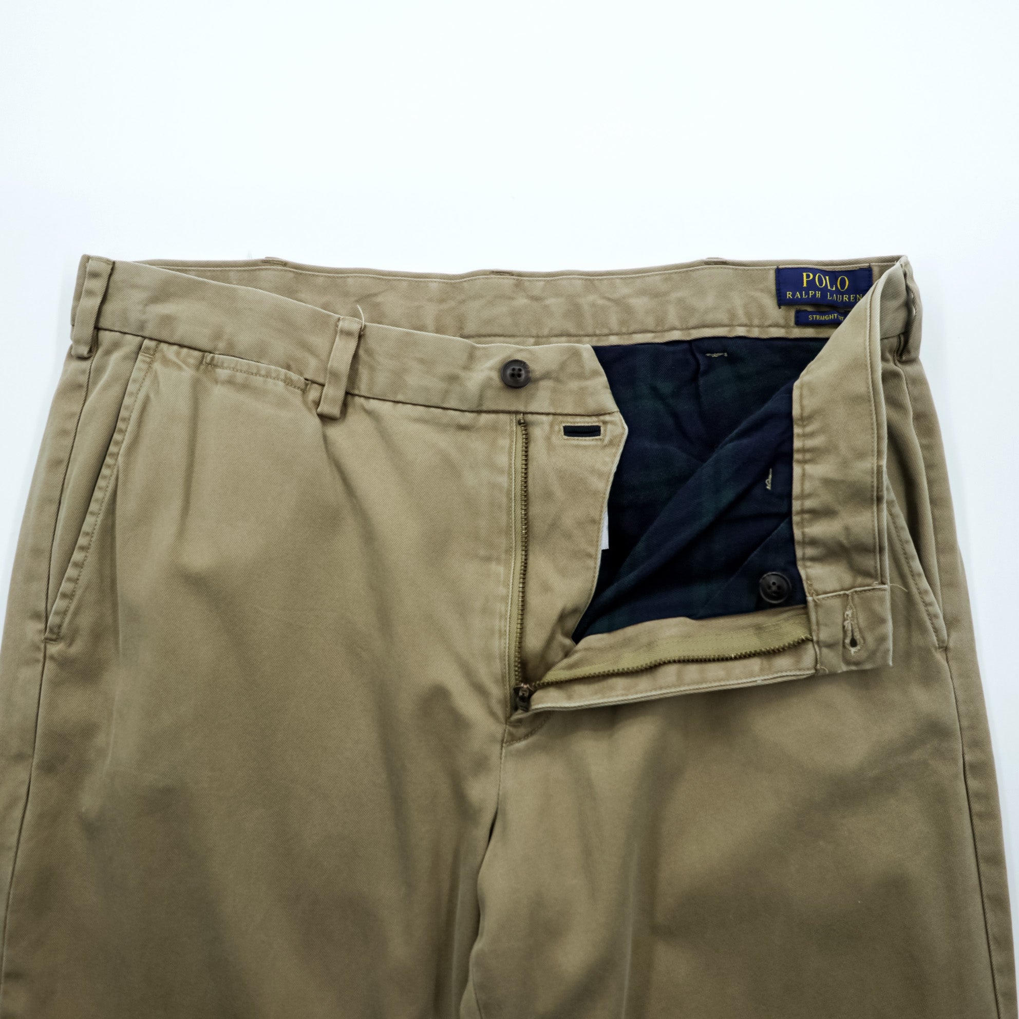 Polo Ralph Lauren Polo Chino Chino Pants Work Pants M Beige Flannel Lined STRAIGHT FIT