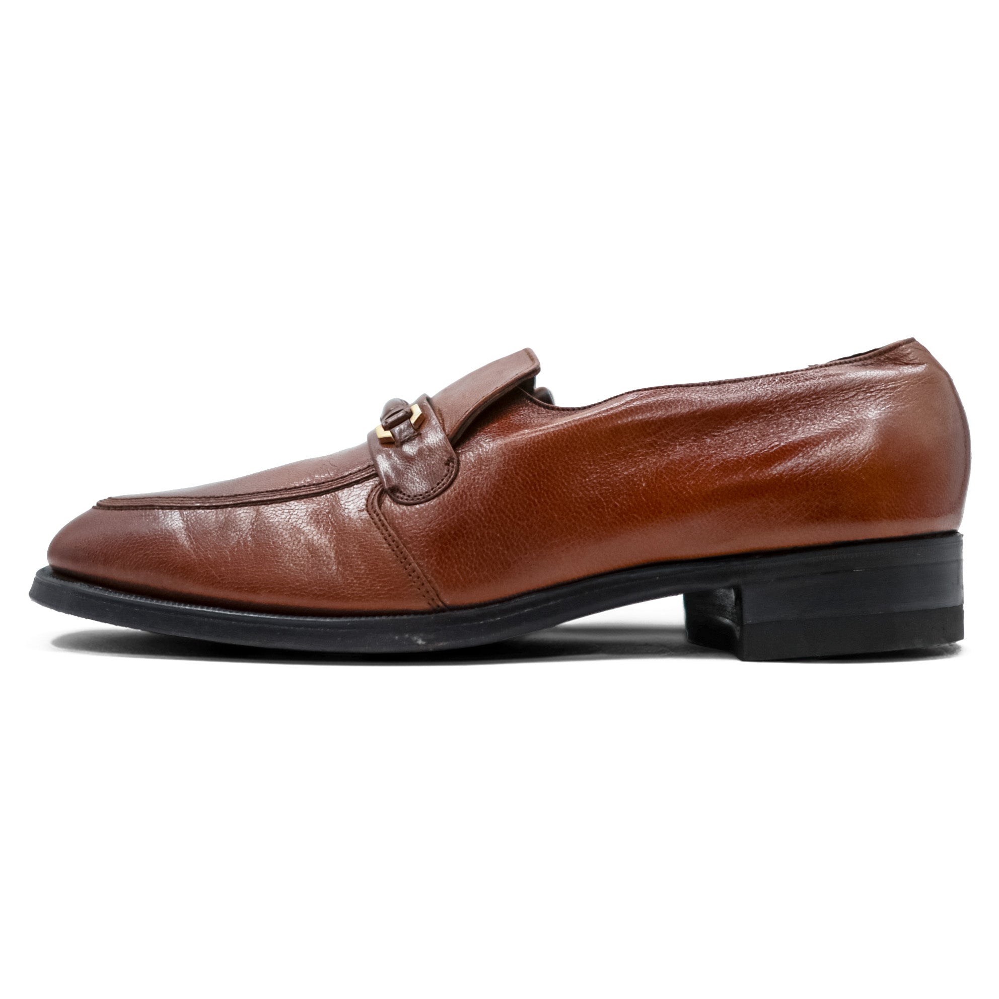 FLORSHEIM 70s USA Vintage Bit Loafers Slip-ons 27.5cm Brown Leather 33244 Made in USA