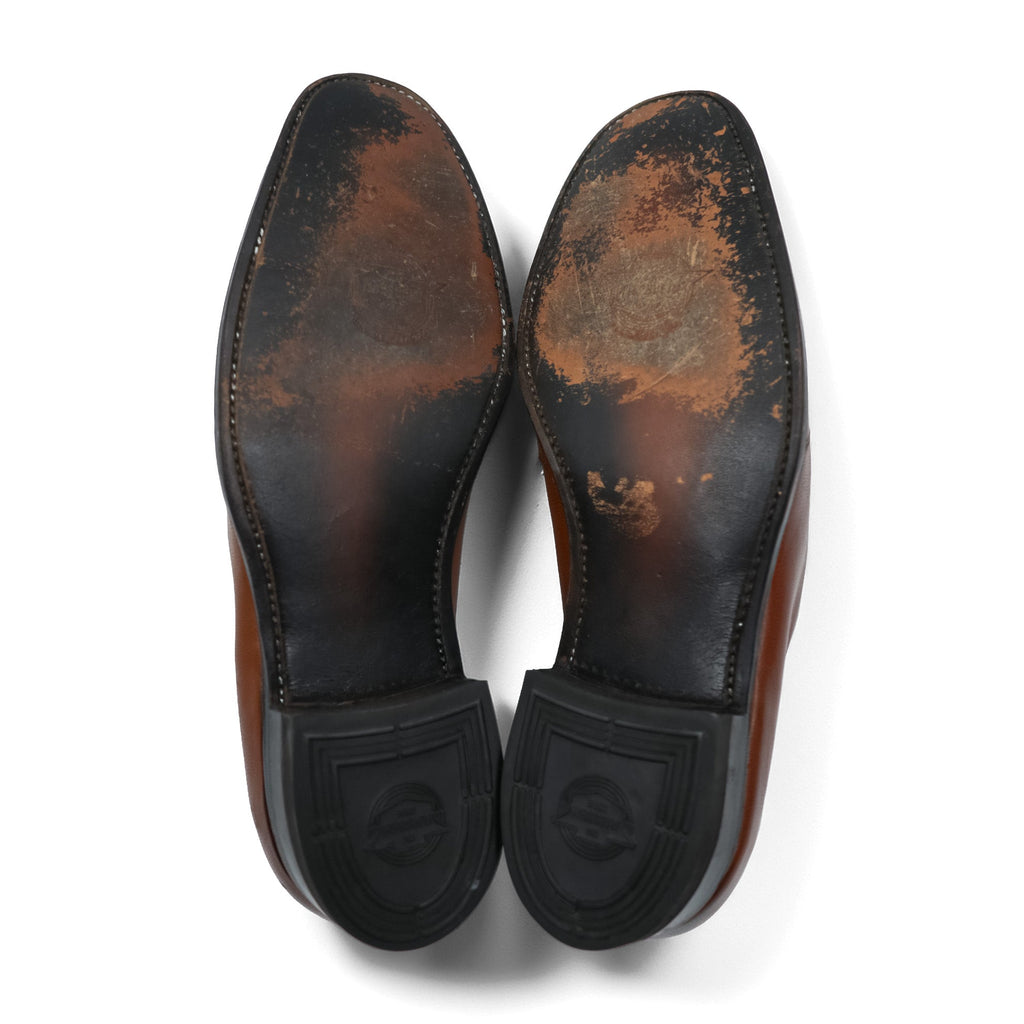FLORSHEIM 70s USA Vintage Bit Loafers Slip-ons 27.5cm Brown Leather 33244 Made in USA