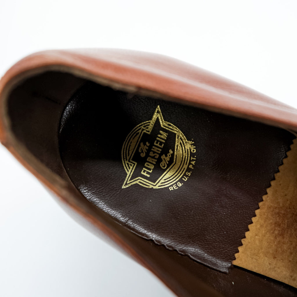 FLORSHEIM 70s USA Vintage Bit Loafers Slip-ons 27.5cm Brown Leather 33244 Made in USA