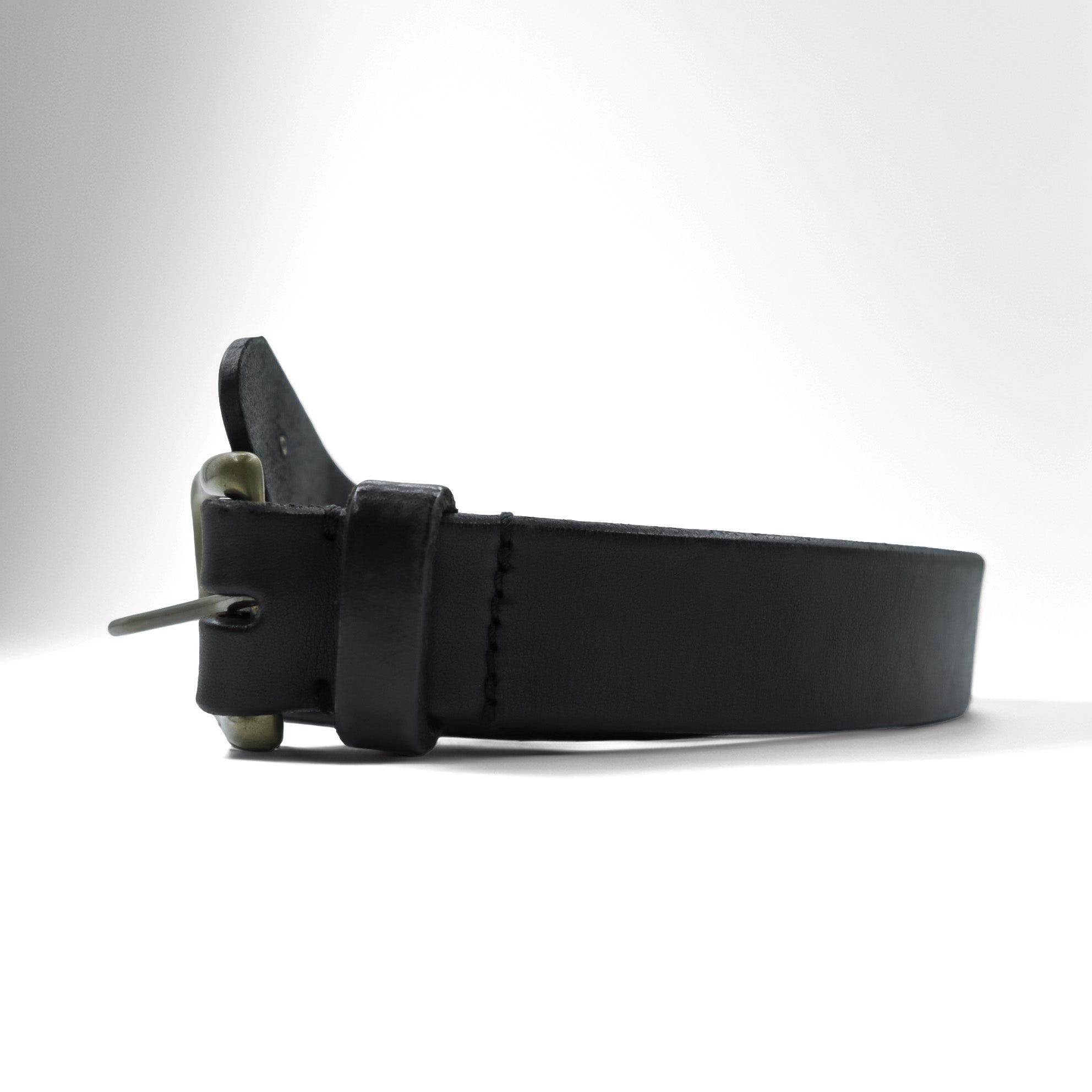 Ralph Lauren レザーベルト ブラック メタル ゴールド バックル 2223850-001