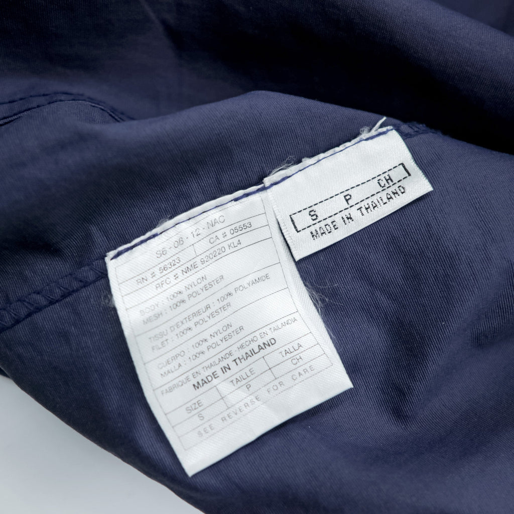 NIKE ACG 90s Half-Zip Anorak Parka Nylon Jacket L Navy Mesh Pockets Drawstring Big Size