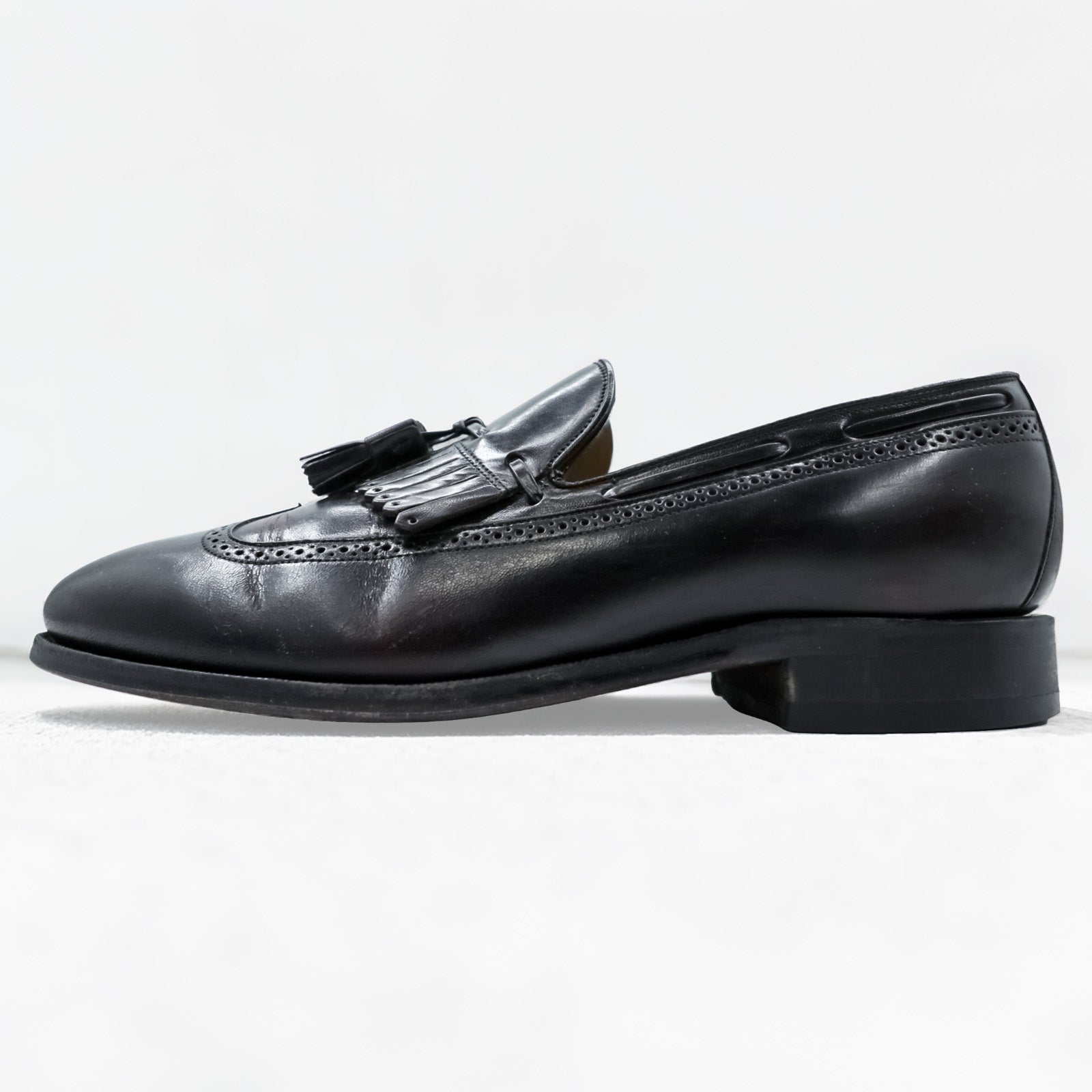 JOHNSTON&MURPHY Fringe Tassel Loafers 28cm Leather Genuine Leather Wingtip Burgundy 08609