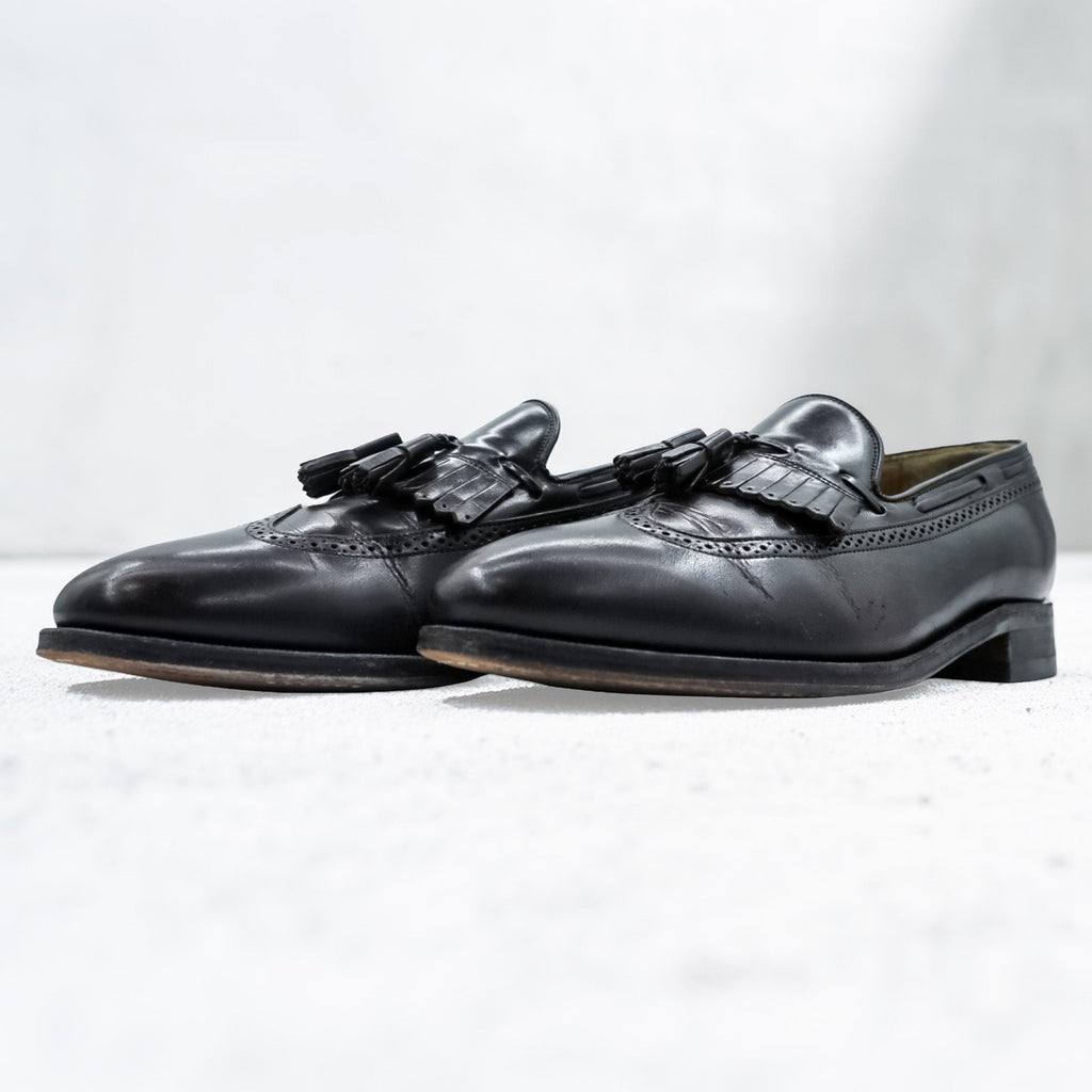 JOHNSTON&MURPHY Fringe Tassel Loafers 28cm Leather Genuine Leather Wingtip Burgundy 08609