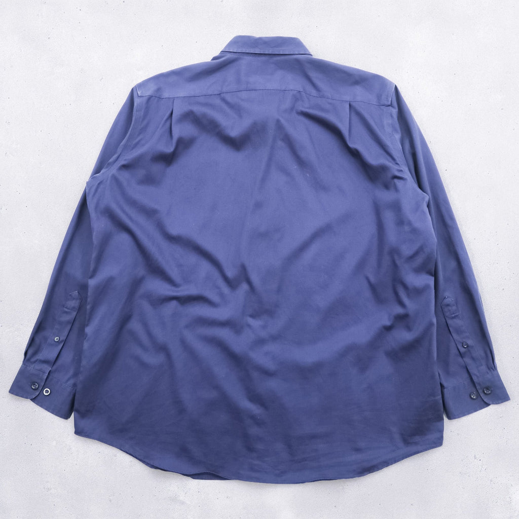 L.L.Bean Button-Down Shirt XL Navy Cotton WRINKLE RESISTANT Big Size 264077