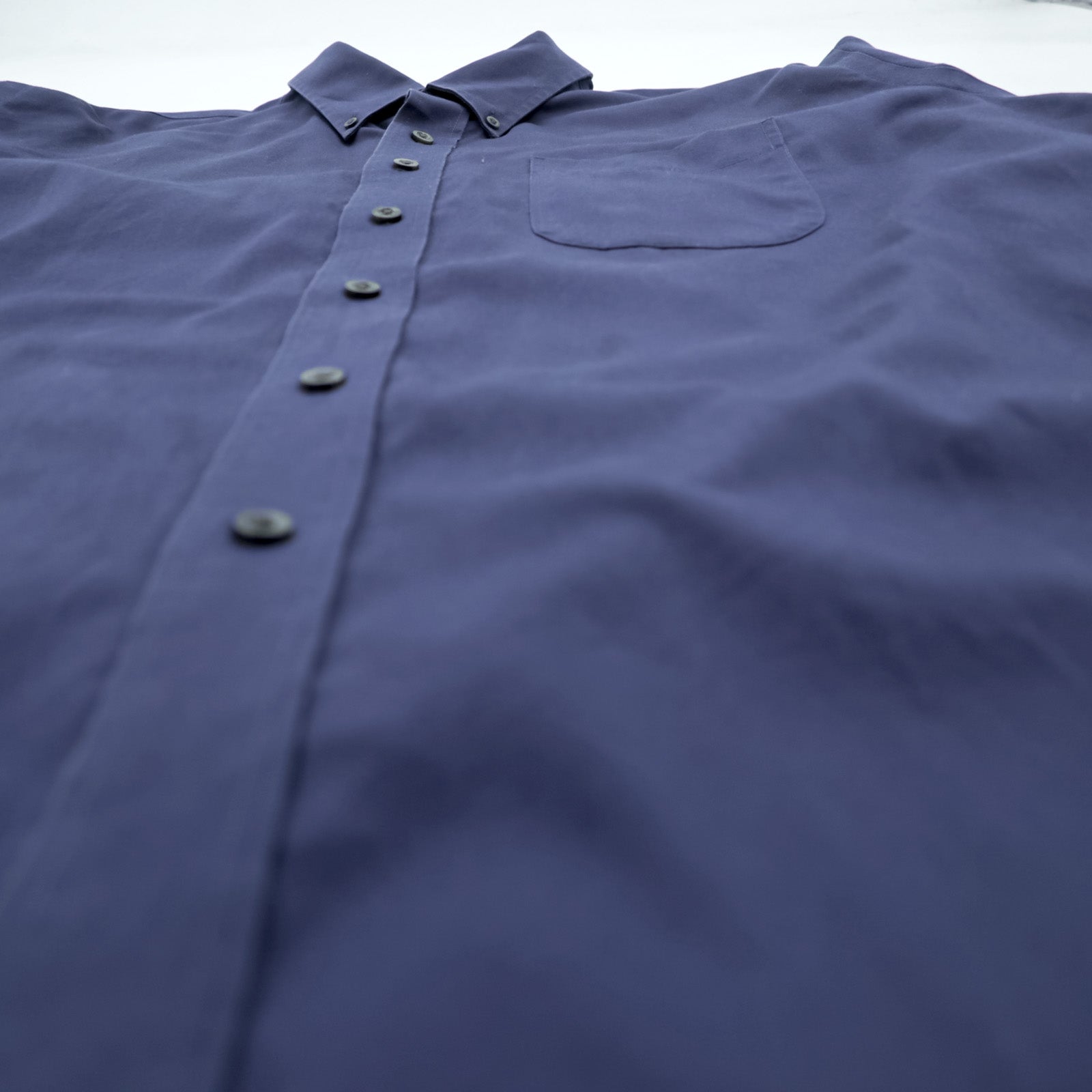 L.L.Bean Button-Down Shirt XL Navy Cotton WRINKLE RESISTANT Big Size 264077