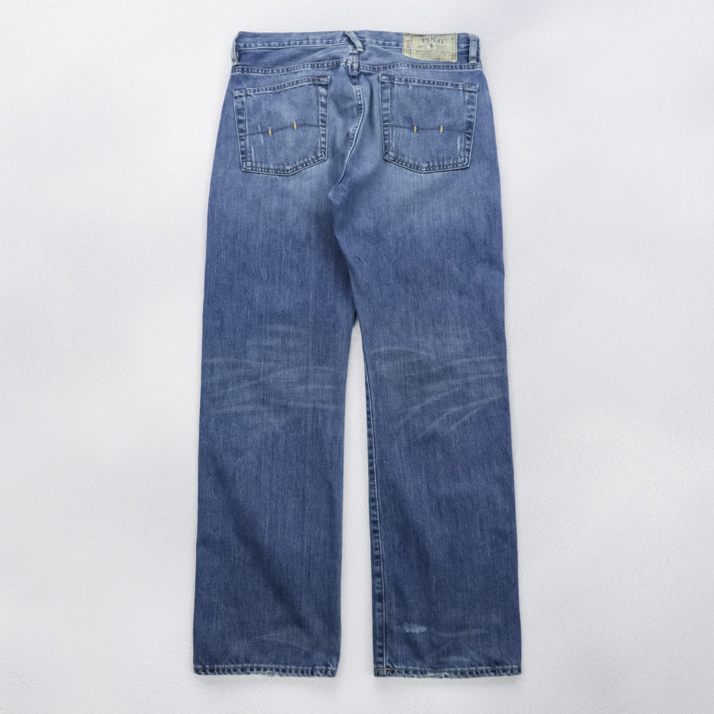 Polo Ralph Lauren Vintage Distressed Denim Jeans M Indigo Classic Straight