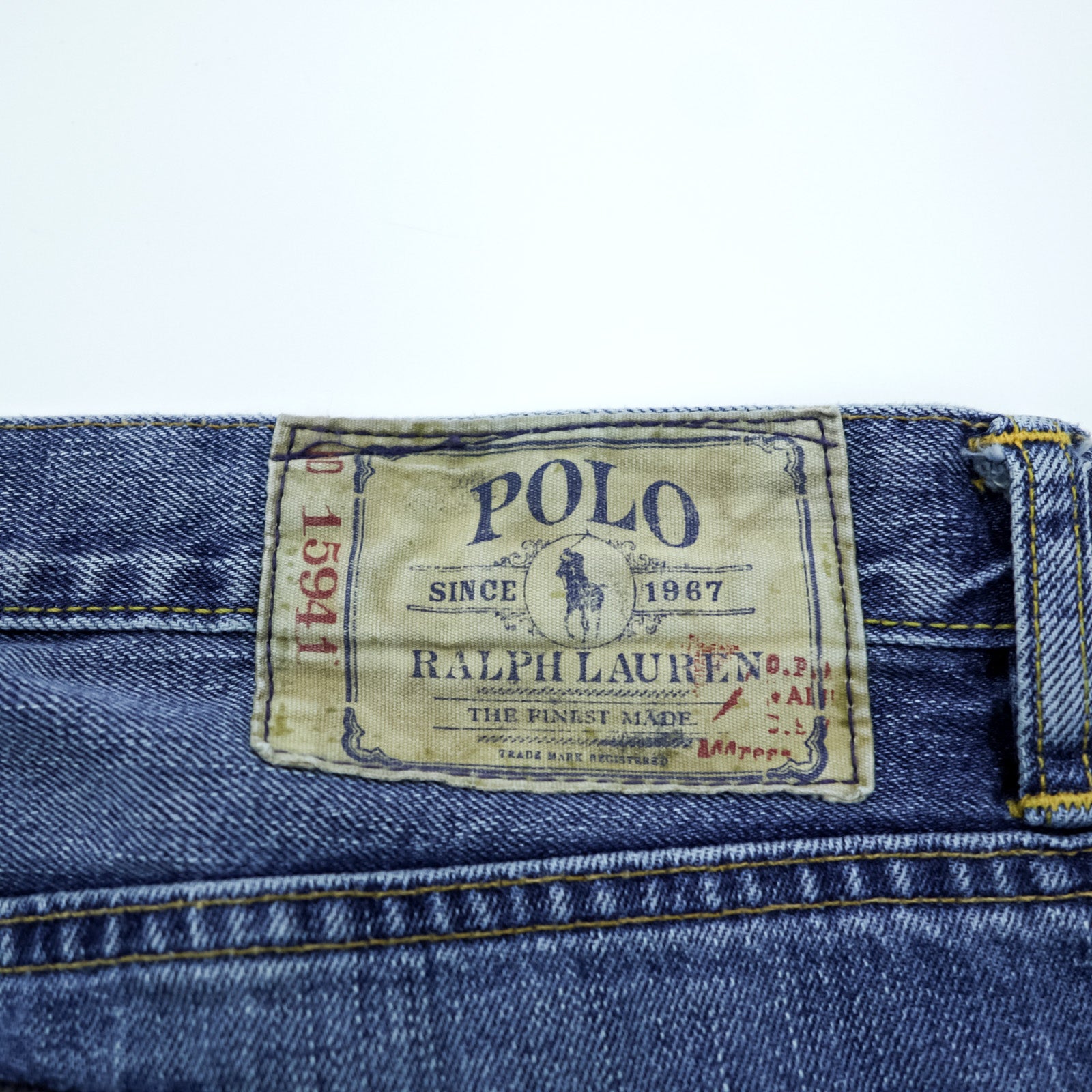 Polo Ralph Lauren Vintage Distressed Denim Jeans M Indigo Classic Straight