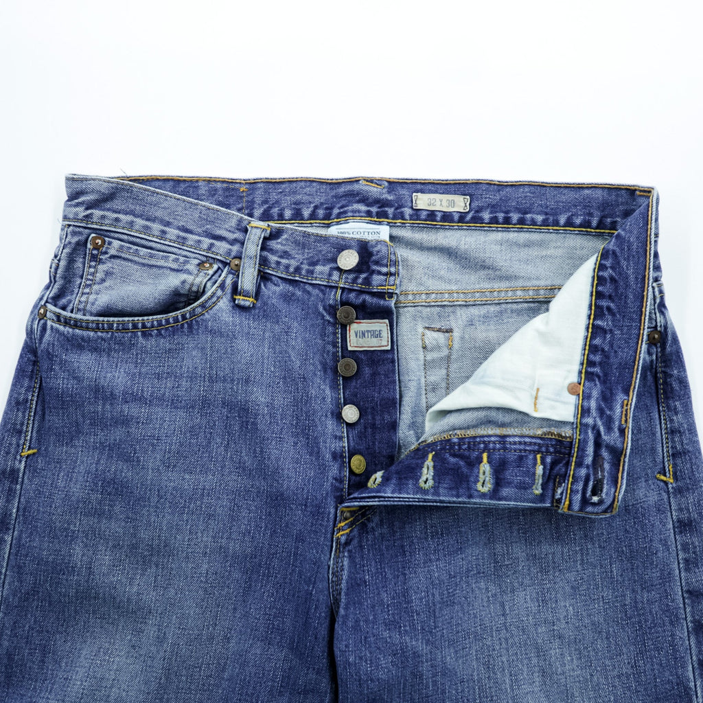 Polo Ralph Lauren Vintage Distressed Denim Jeans M Indigo Classic Straight