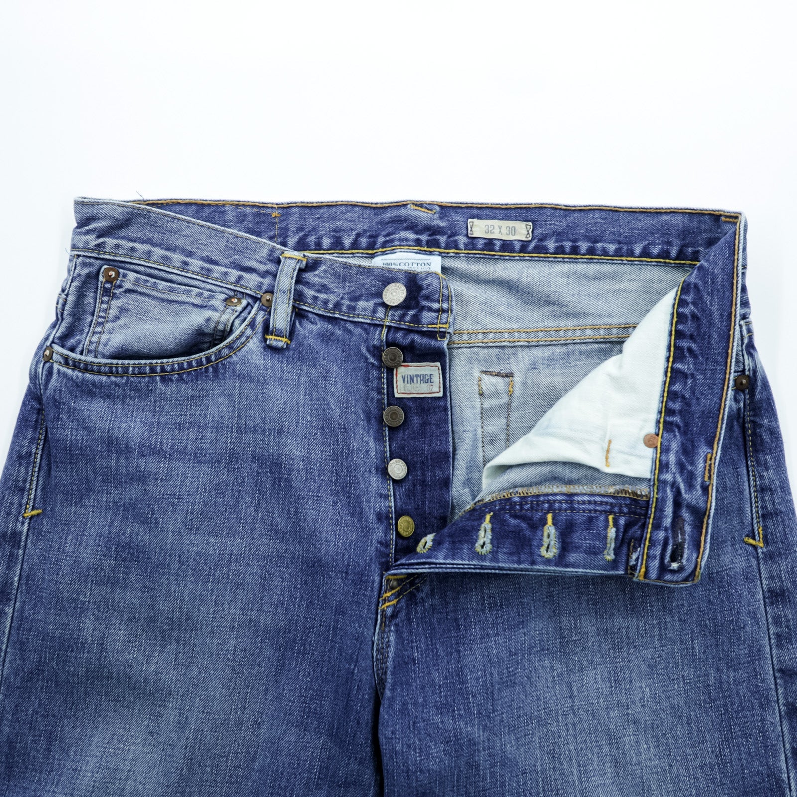 Polo Ralph Lauren Vintage Distressed Denim Jeans M Indigo Classic Straight