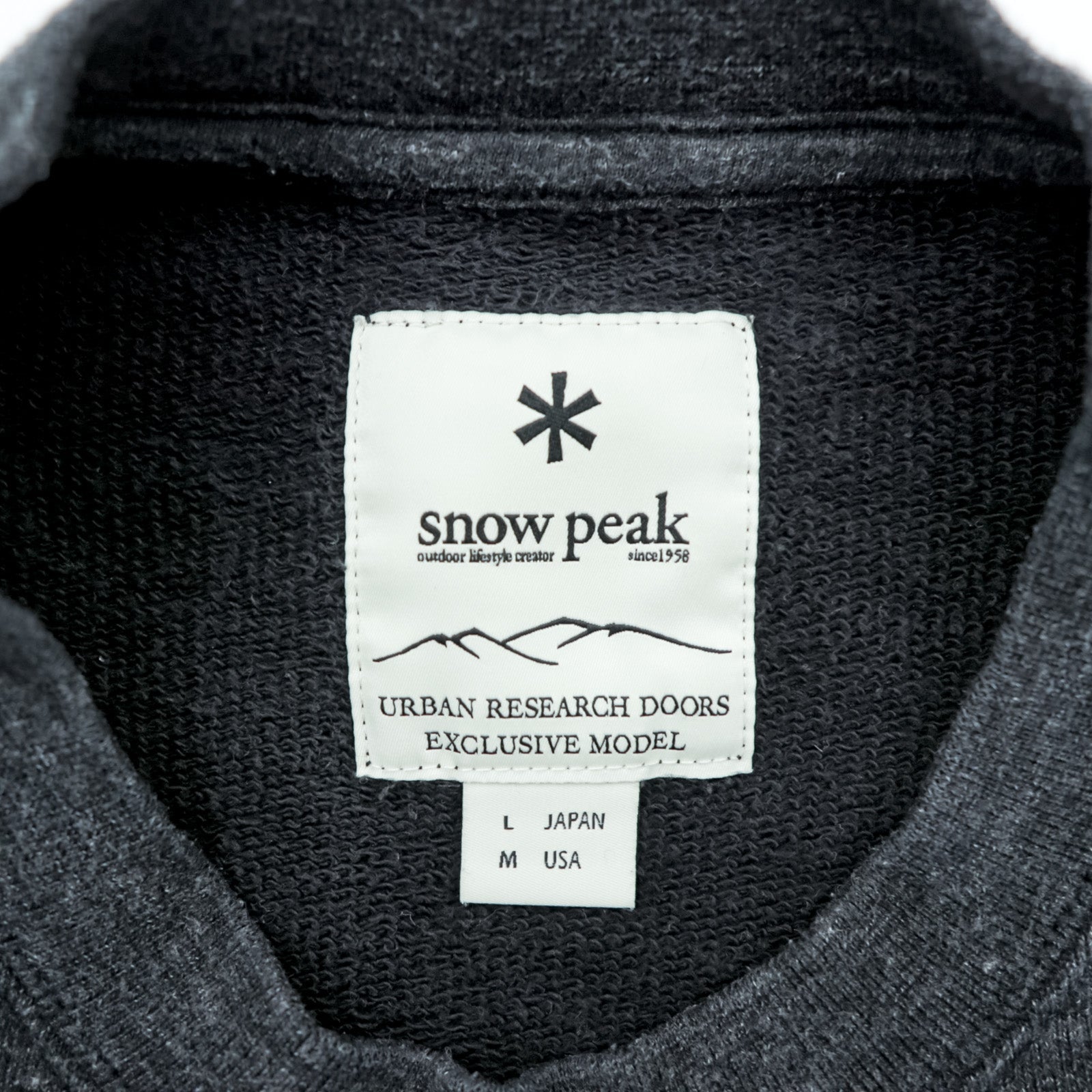 snow peak Sweatshirt L Grey Side Pockets URBAN RESEARCH DOORS Exclusive UR-SW-25AU701