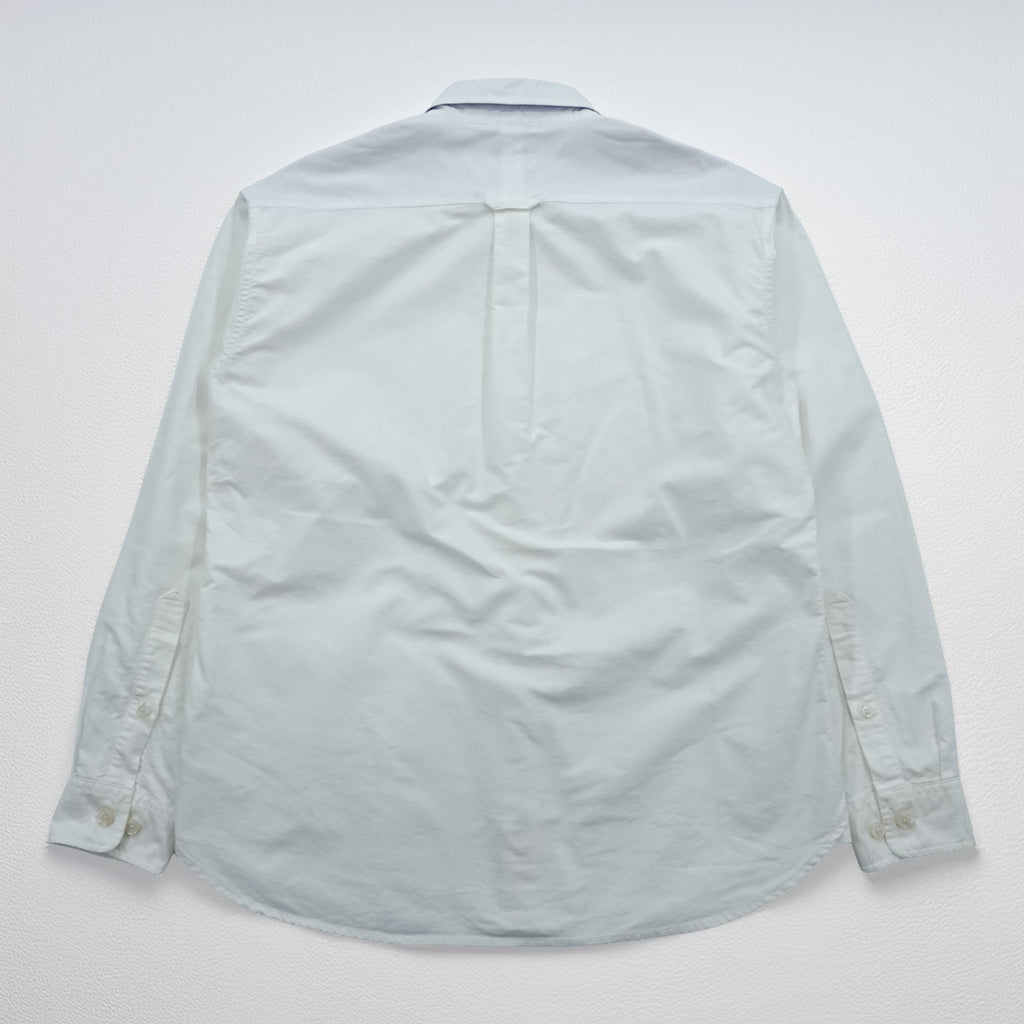 Columbia Oxford Button-Down Troy Hill Long Sleeve Shirt L White Chest Pocket PM7836