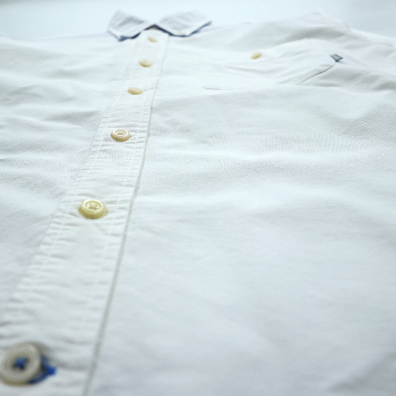 Columbia Oxford Button-Down Troy Hill Long Sleeve Shirt L White Chest Pocket PM7836