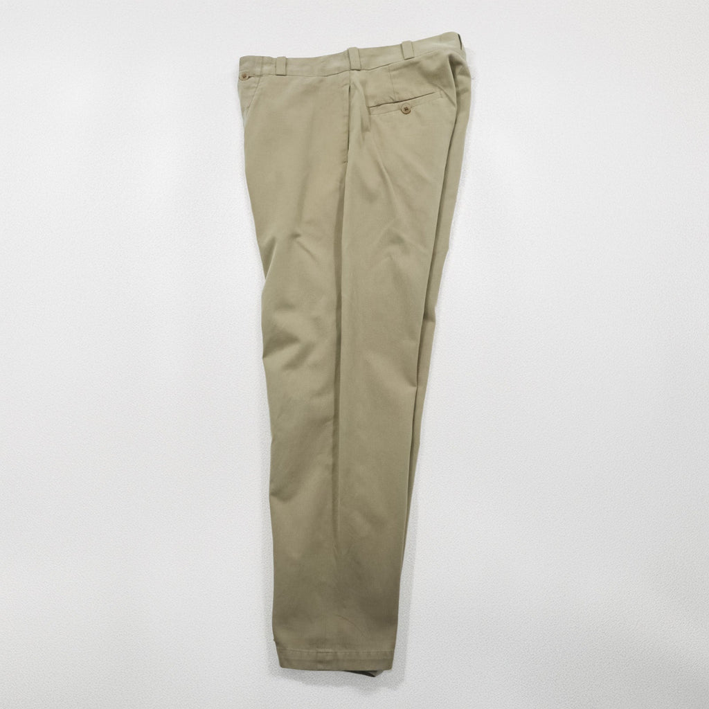 YAECA 日本製 チノクロス ワイド テーパード チノパンツ ワークパンツ M ベージュ コットン 176104