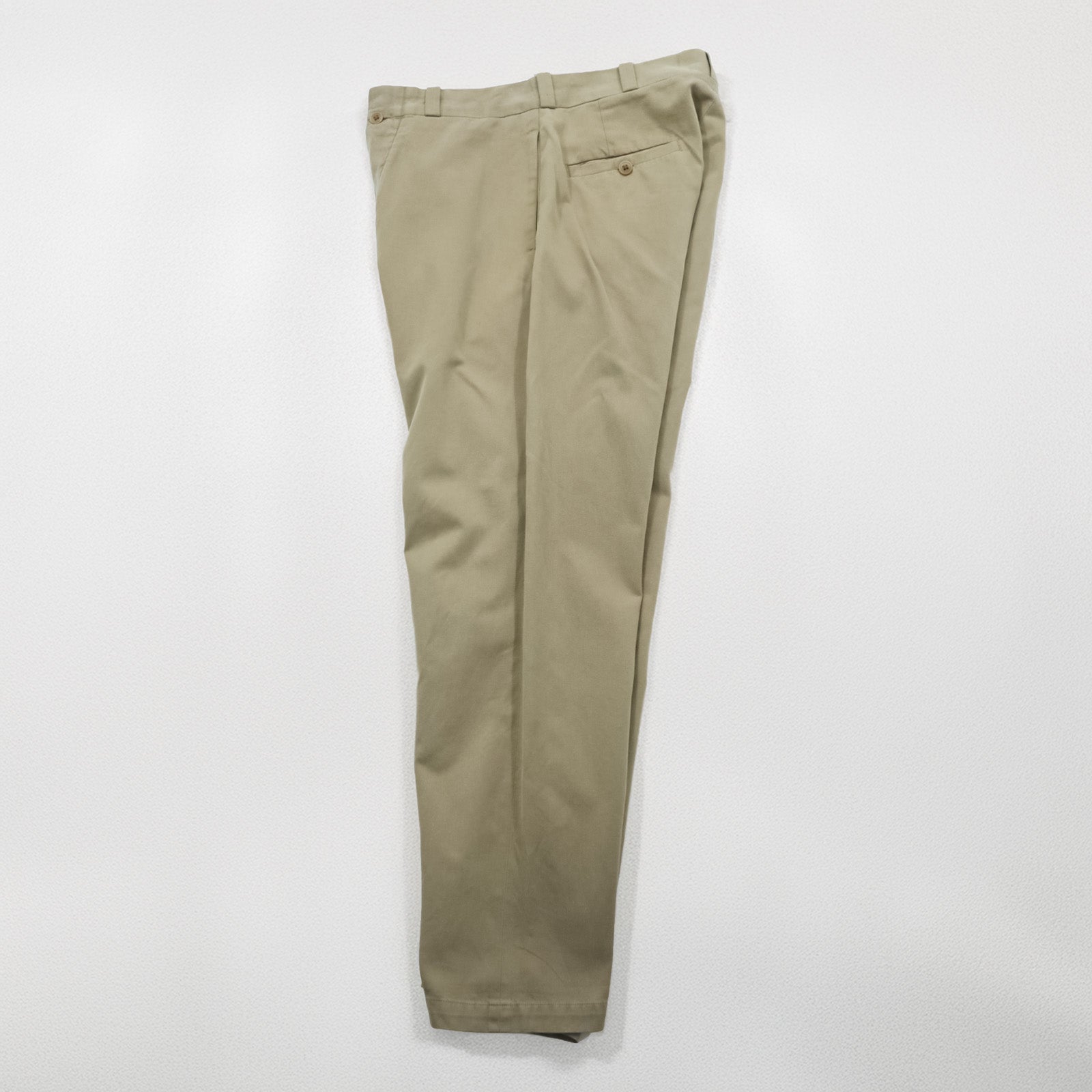 YAECA 日本製 チノクロス ワイド テーパード チノパンツ ワークパンツ M ベージュ コットン 176104