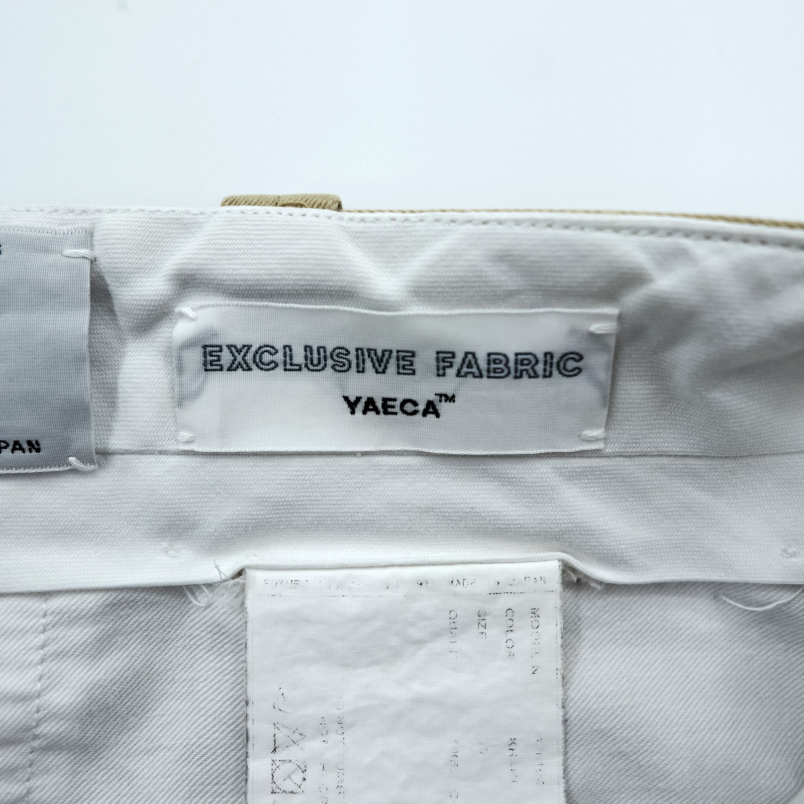 YAECA 日本製 チノクロス ワイド テーパード チノパンツ ワークパンツ M ベージュ コットン 176104