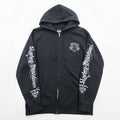 HARLEY DAVIDSON Zip-Up Hoodie L Black Sleeve Print Back Logo Made by Bravado EMERALD CITY