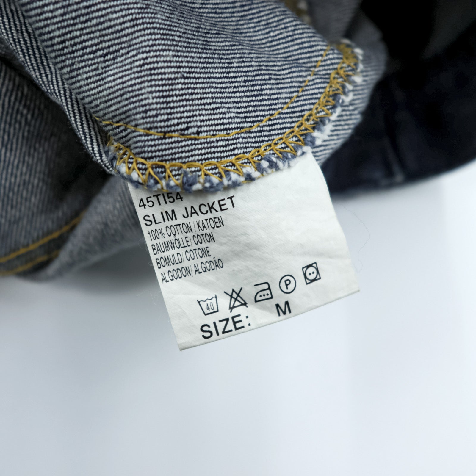 Lee Denim Jacket G-Jean M Indigo Dark Blue SLIM JACKET 101-J Premium 153436