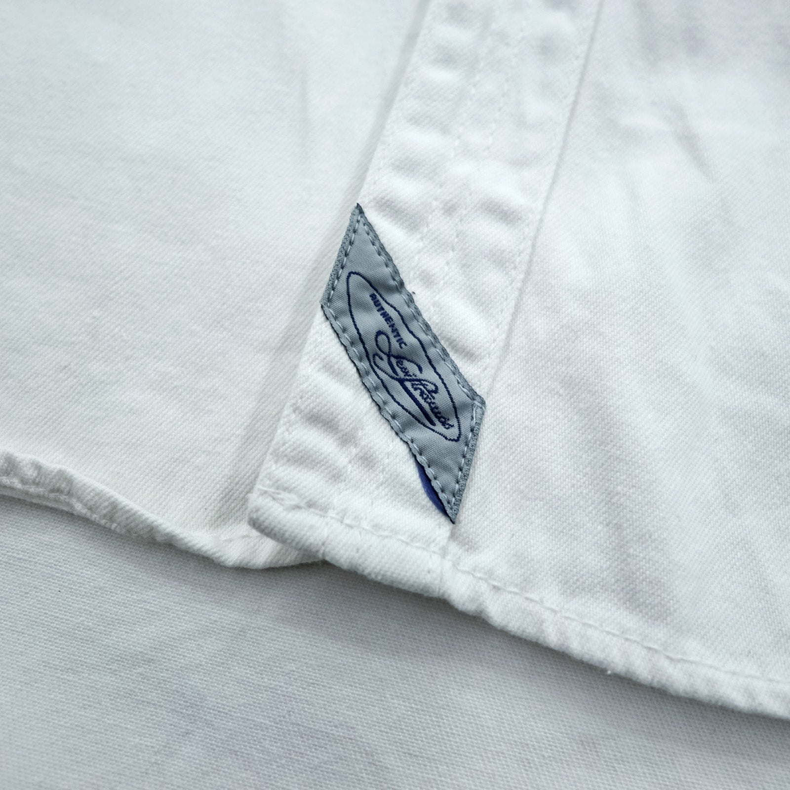 Levi's 90s Work Shirt Long Sleeve Denim Shirt XL White Chest Pocket 60560 1352