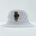 Polo Ralph Lauren Polo Bear Embroidered Bucket Hat L/XL White Cotton