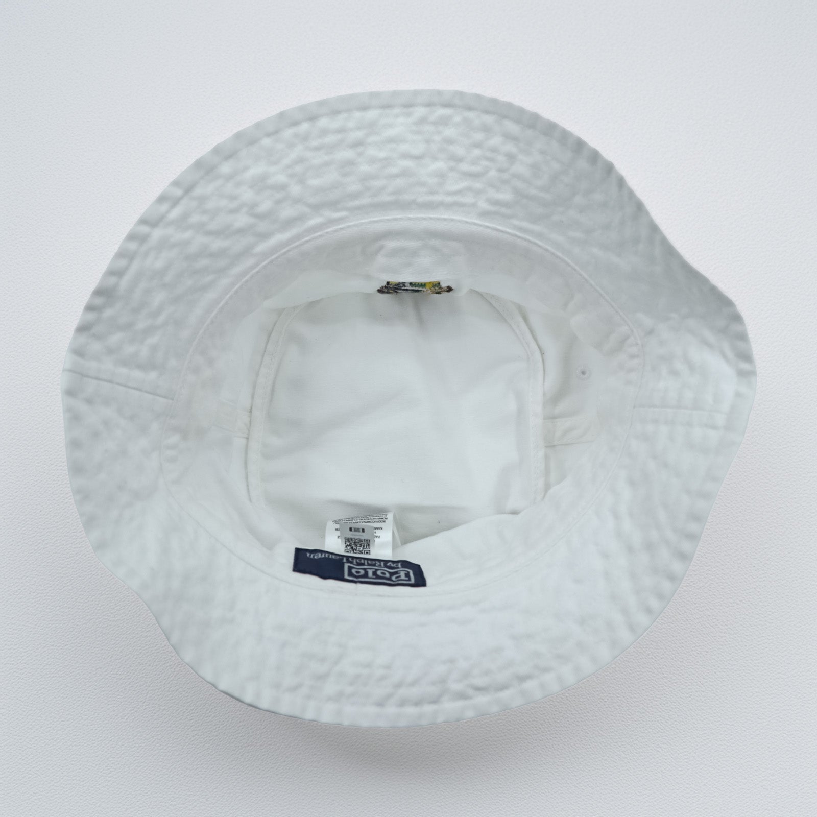 Polo Ralph Lauren Polo Bear Embroidered Bucket Hat L/XL White Cotton