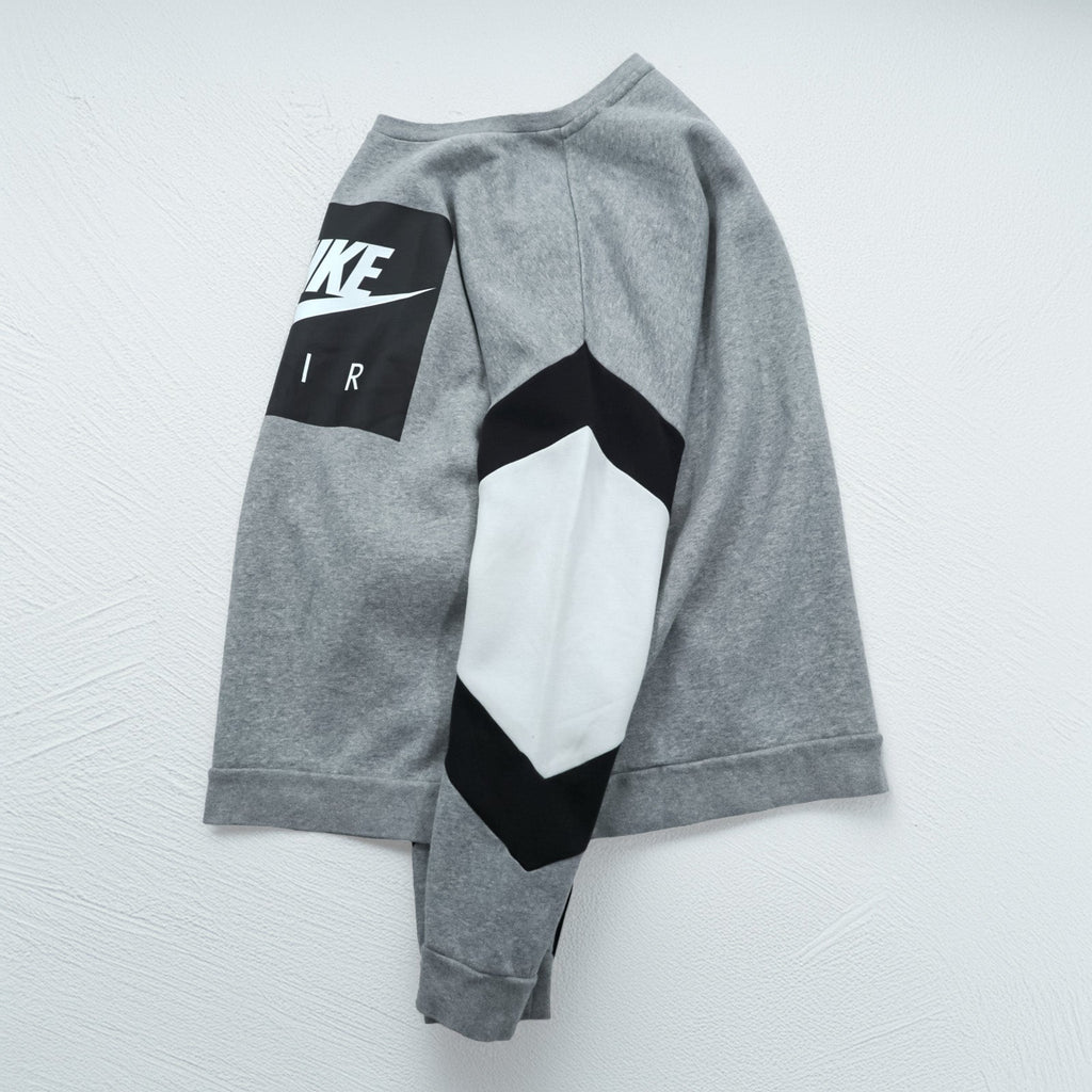 NIKE ボックスロゴ スウェット トレーナー XL グレー サイドジップ スリット CD9220-063
