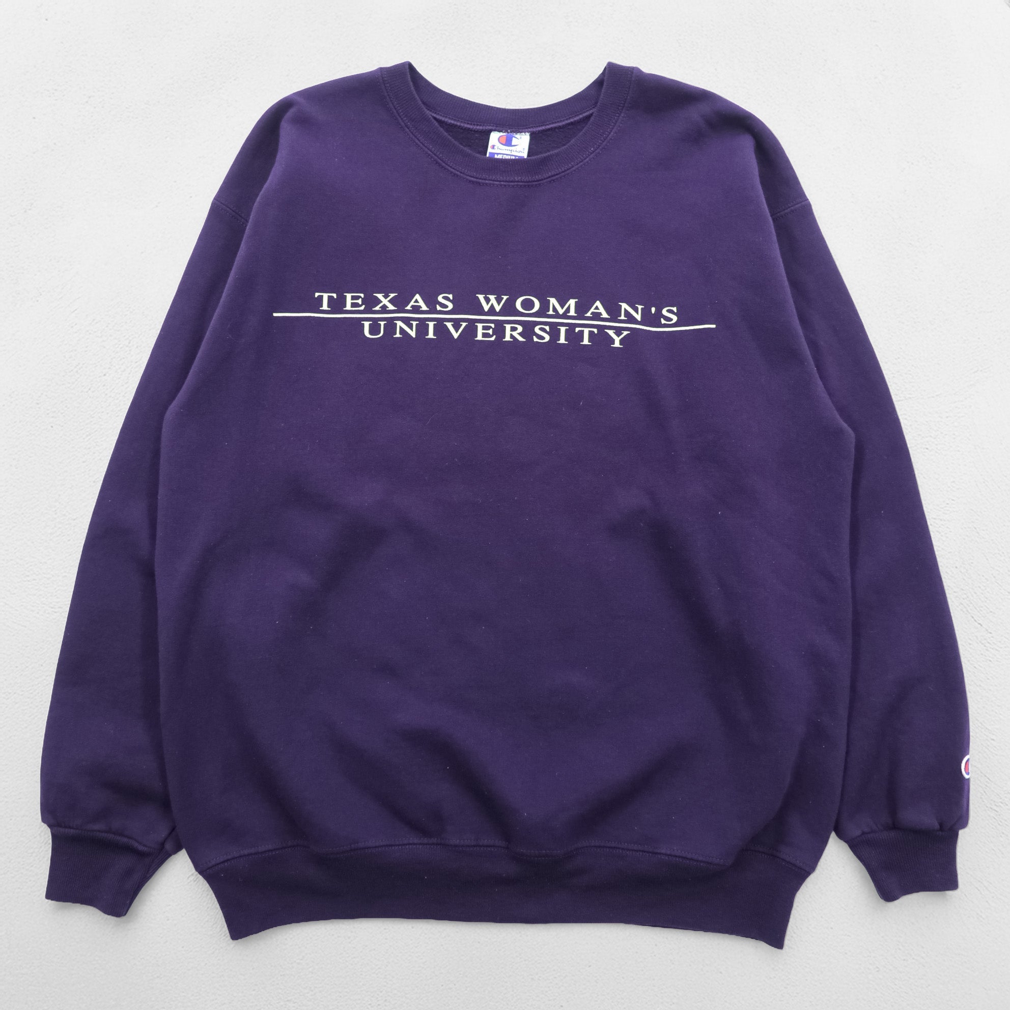 Champion 90s College Sweatshirt M Purple TEXAS WOMAN'S UNIVERSITY