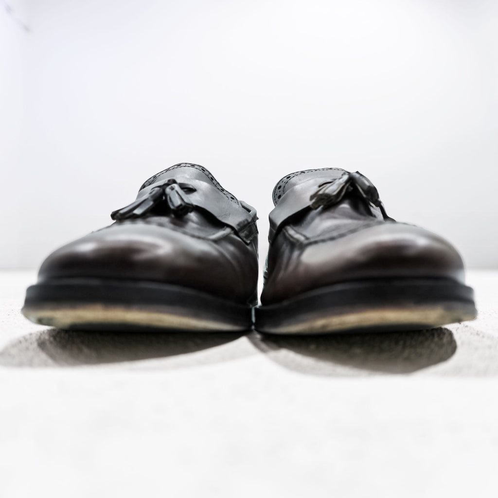 Navyboot Made in Italy Fringe Tassel Loafers U-Tip Dress Shoes 28cm Dark Brown Bologna Construction