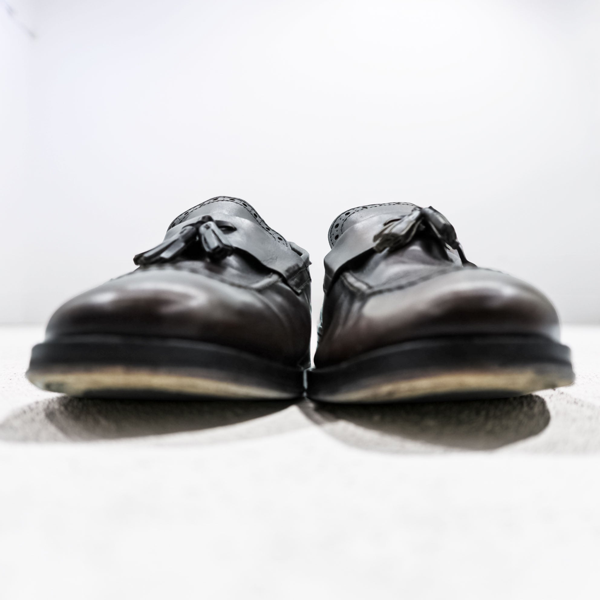 Navyboot Made in Italy Fringe Tassel Loafers U-Tip Dress Shoes 28cm Dark Brown Bologna Construction