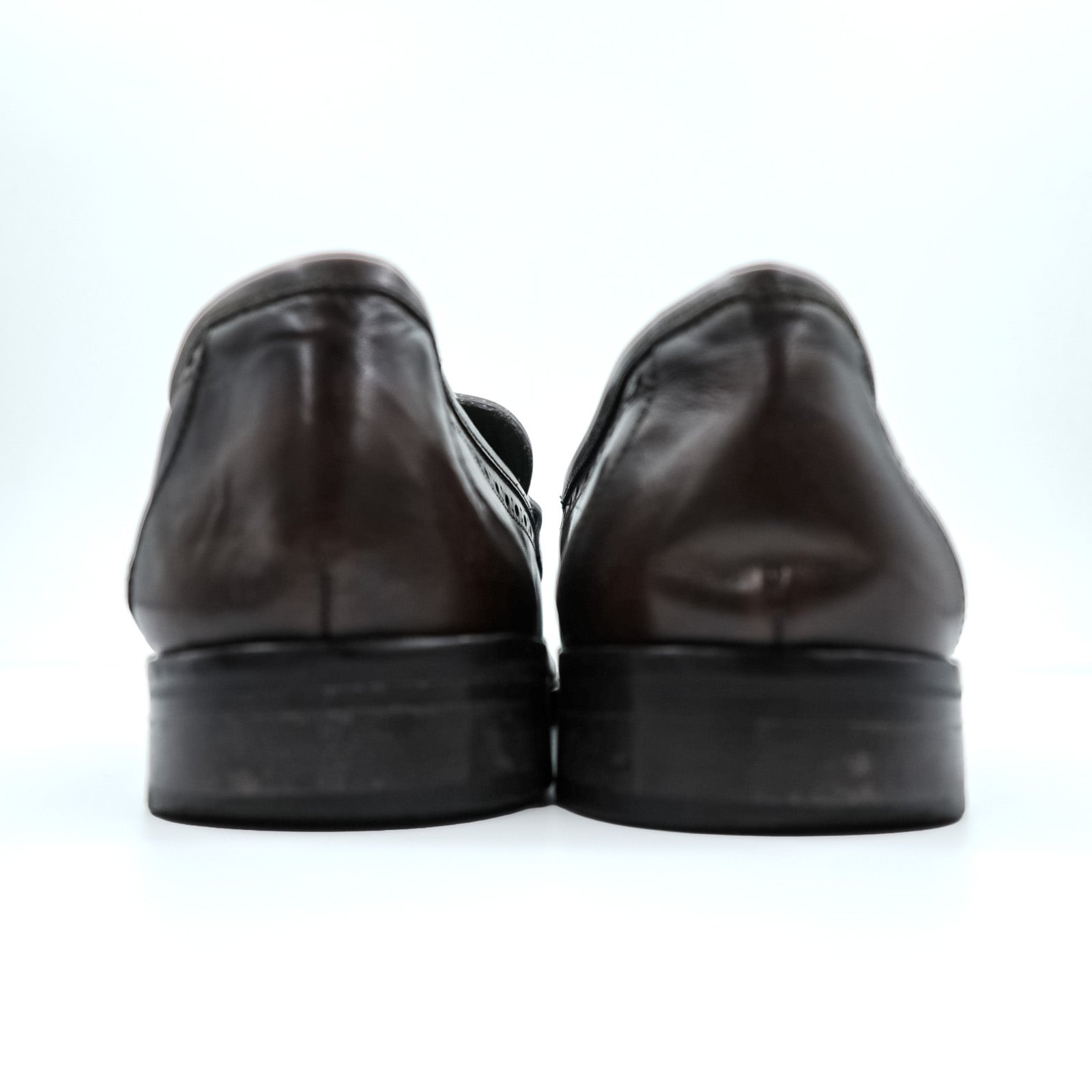 Navyboot Made in Italy Fringe Tassel Loafers U-Tip Dress Shoes 28cm Dark Brown Bologna Construction