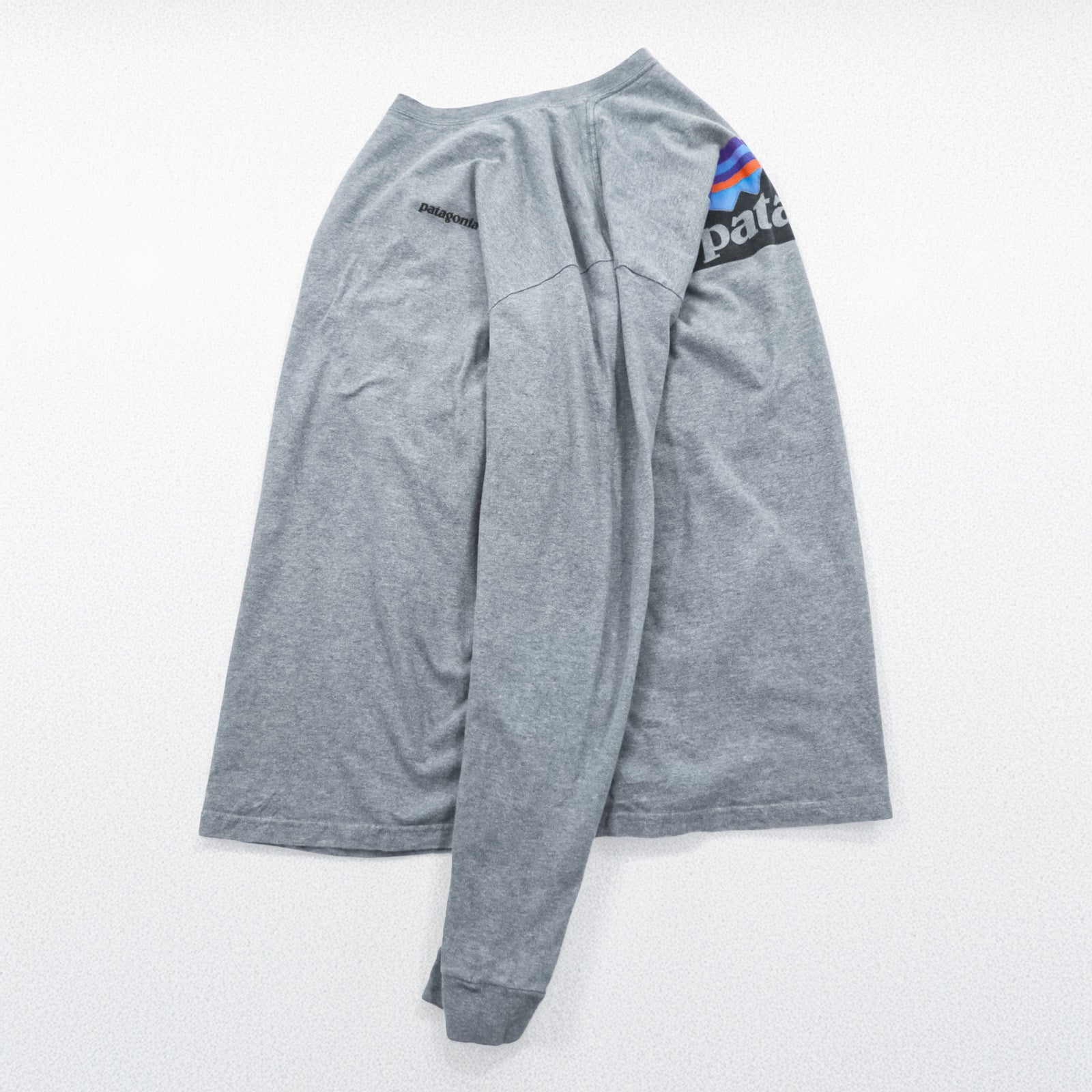 Patagonia P-6ロゴ 長袖Tシャツ ロンT XL グレー コットン 38704