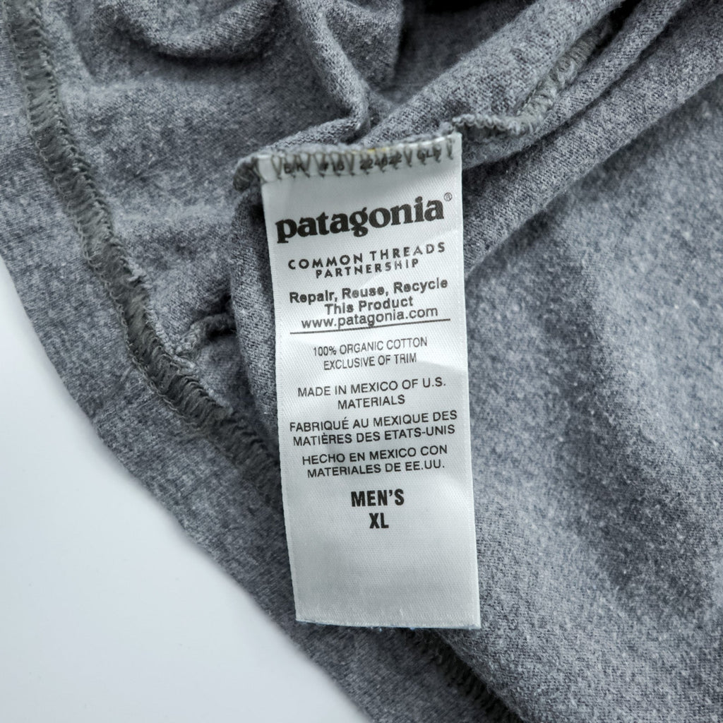 Patagonia P-6ロゴ 長袖Tシャツ ロンT XL グレー コットン 38704