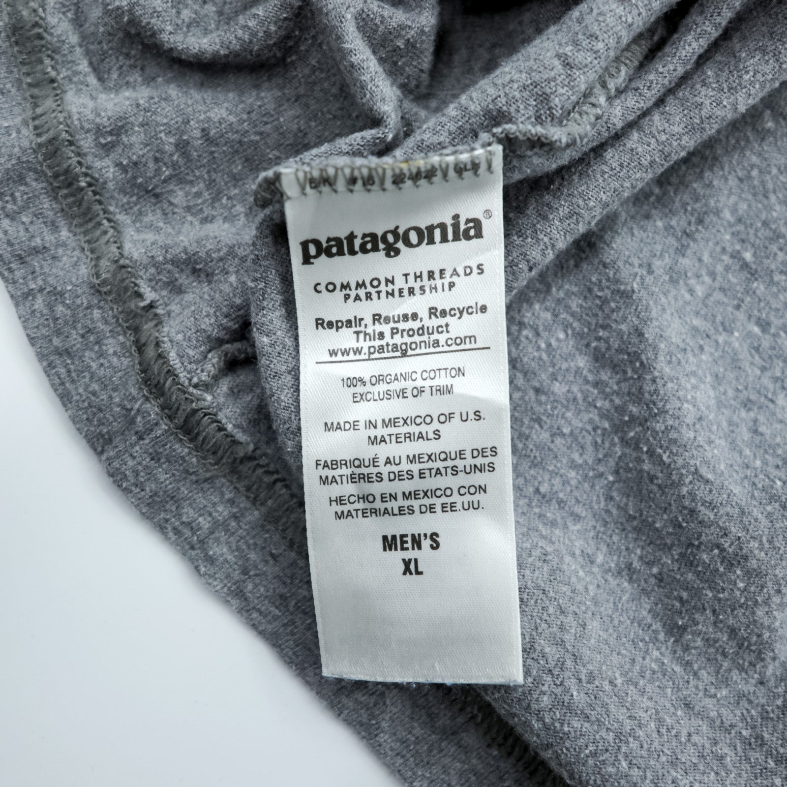 Patagonia P-6ロゴ 長袖Tシャツ ロンT XL グレー コットン 38704