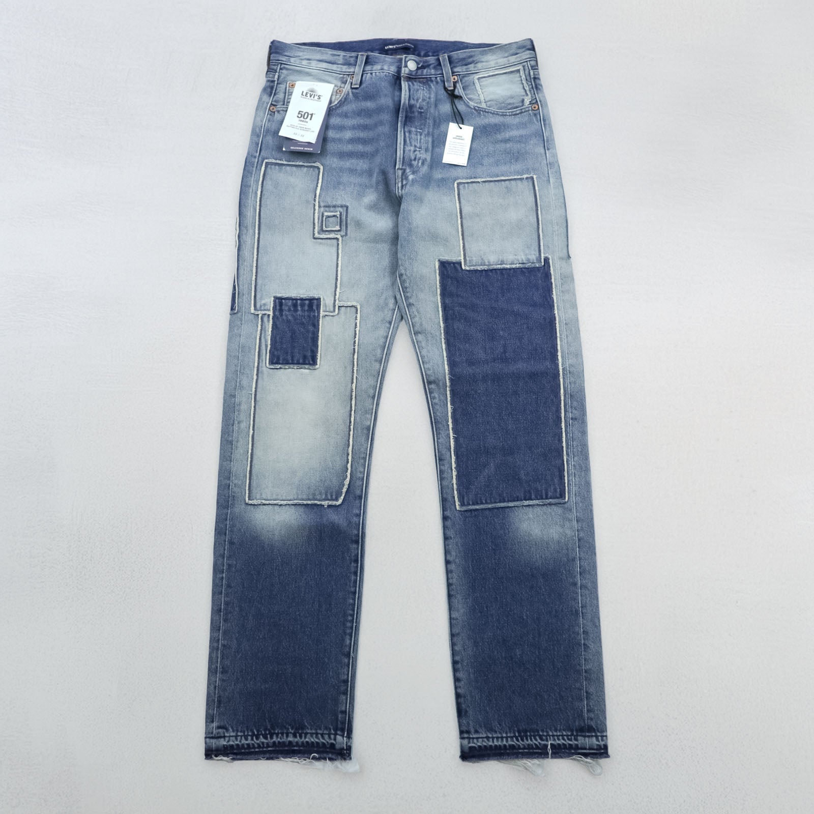 LEVI'S MADE&CRAFTED 80's 501 HAIGHT ビッグE セルヴィッチ デニムパンツ ジーンズ L パッチワーク カットオフ 未使用品 A2231-0009