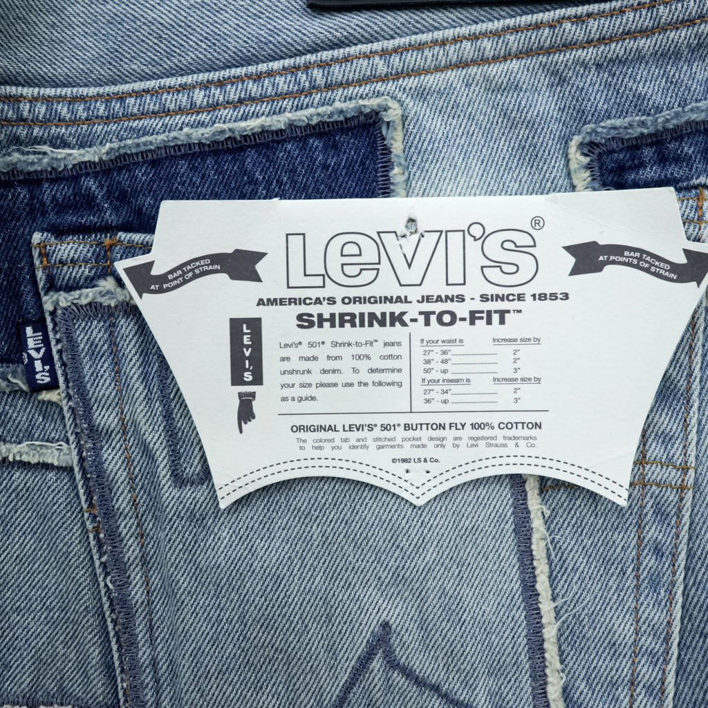 LEVI'S MADE&CRAFTED 80's 501 HAIGHT ビッグE セルヴィッチ デニムパンツ ジーンズ L パッチワーク カットオフ 未使用品 A2231-0009