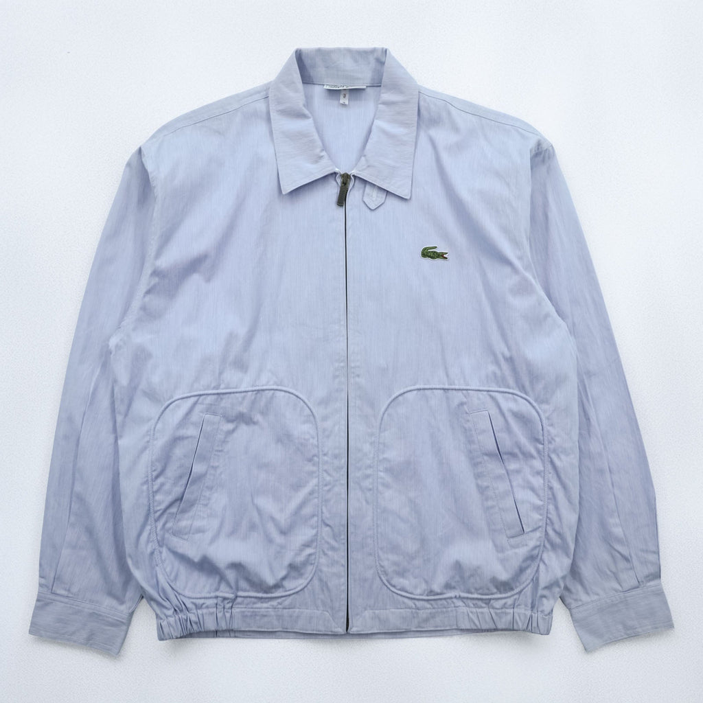 CHEMISE LACOSTE 90s Made in Japan Swing Top Harrington Jacket M Blue Chinstrap Cotton