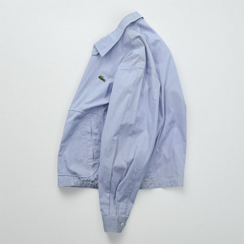 CHEMISE LACOSTE 90年代 日本製 スウィングトップ ハリントンジャケット M ブルー チンストラップ コットン