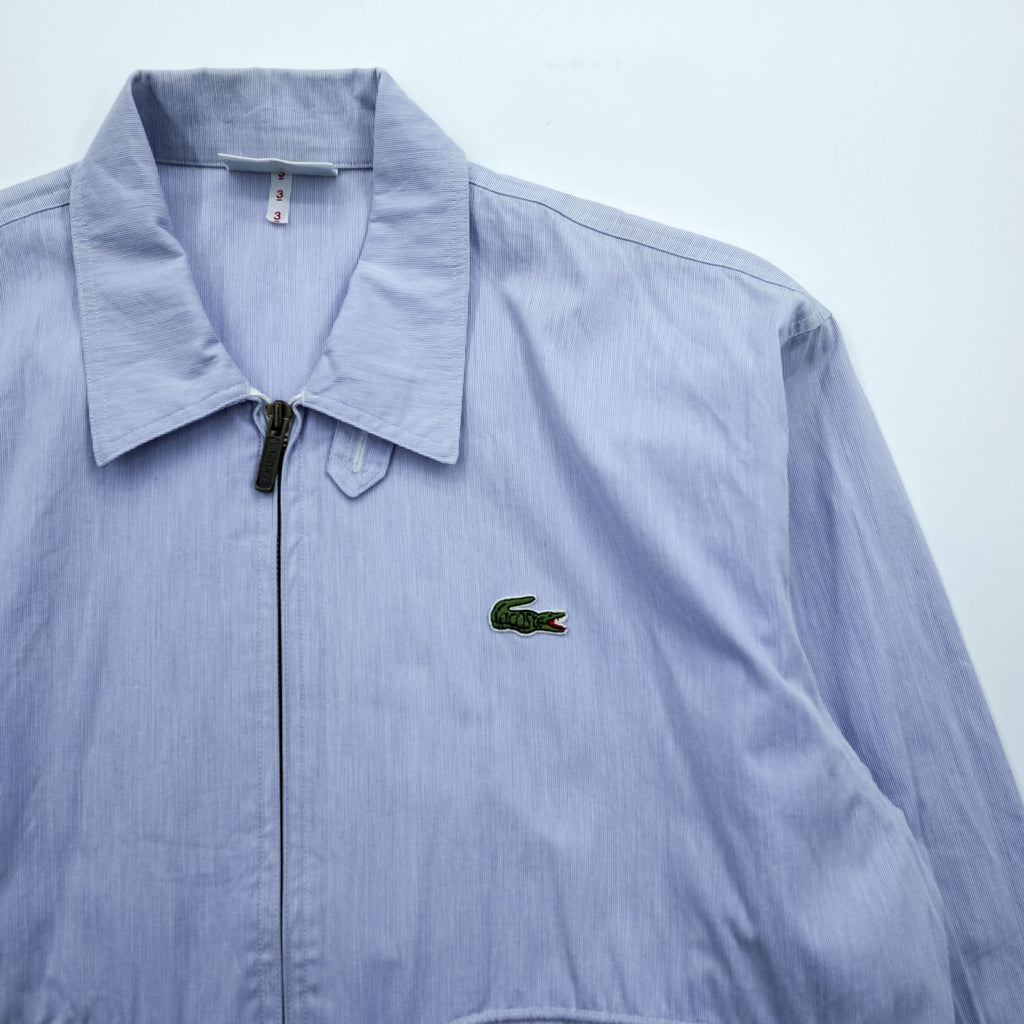 CHEMISE LACOSTE 90s Made in Japan Swing Top Harrington Jacket M Blue Chinstrap Cotton