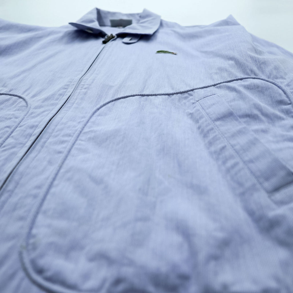 CHEMISE LACOSTE 90s Made in Japan Swing Top Harrington Jacket M Blue Chinstrap Cotton