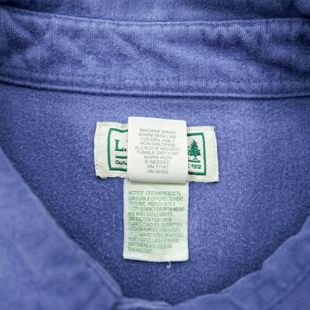 L.L.Bean シャモアシャツ フランネルシャツ XL ブルー フラップ 胸ポケット MT03